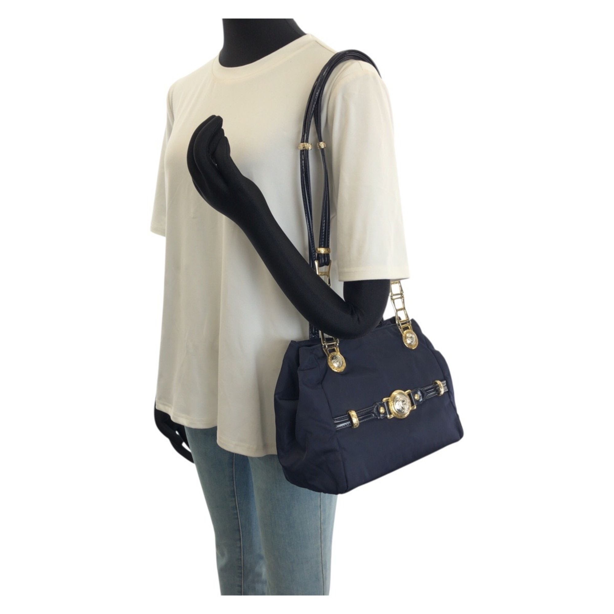 Nylon Patent Leather Shoulder Bag (Pre-Owned) - Versace - Modalova