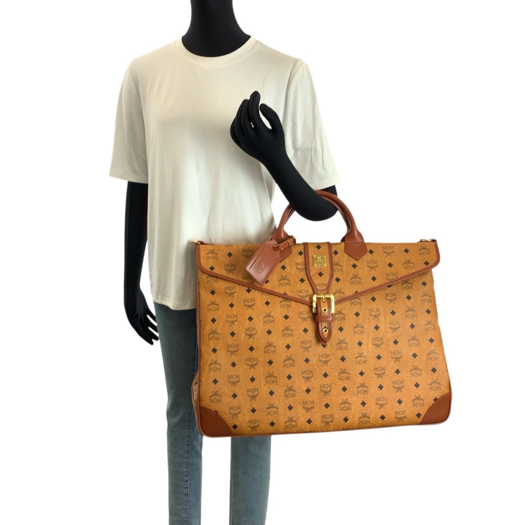 Leather Boston Bag Shoulder Bag (Pre-Owned) - MCM - Modalova