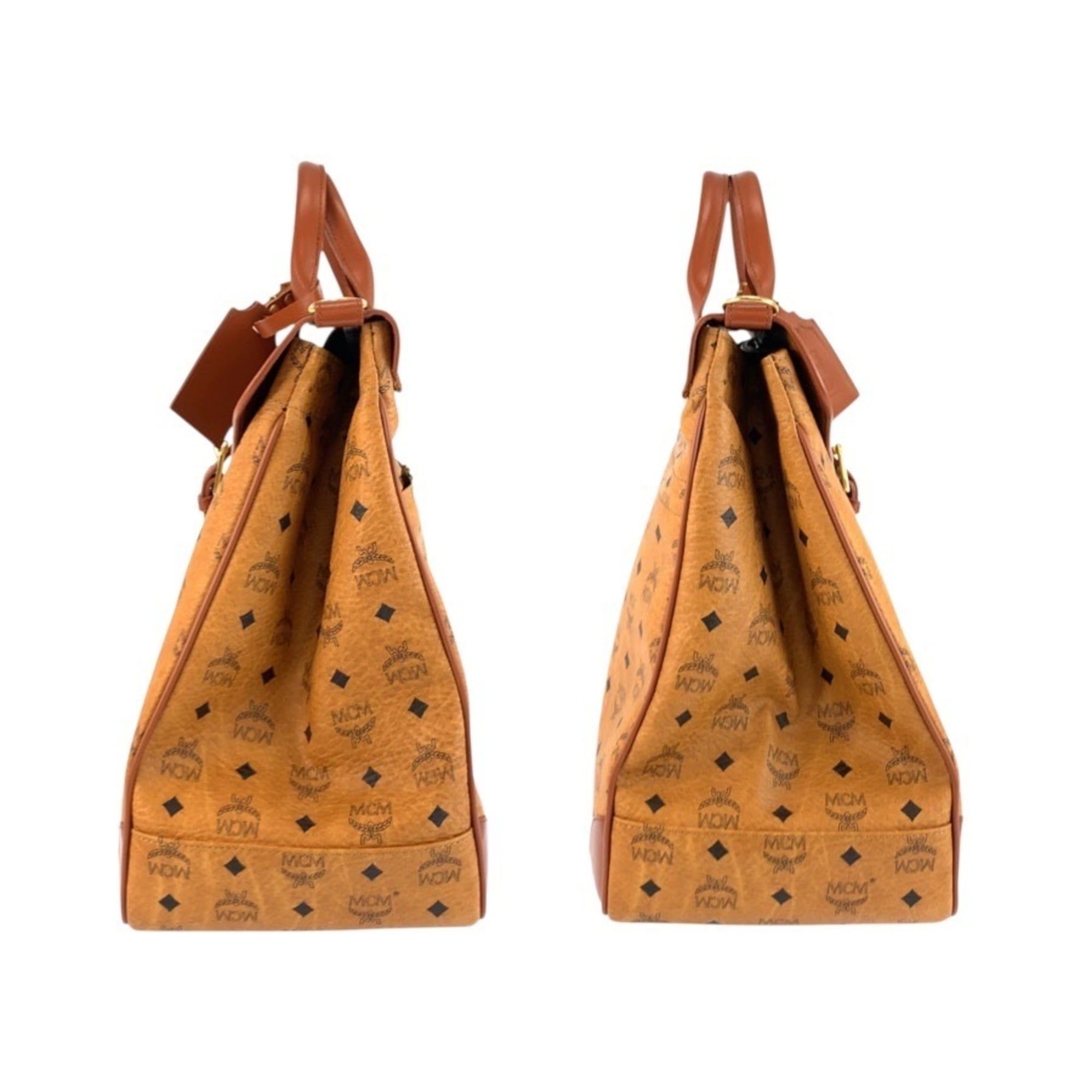 Leather Boston Bag Shoulder Bag (Pre-Owned) - MCM - Modalova