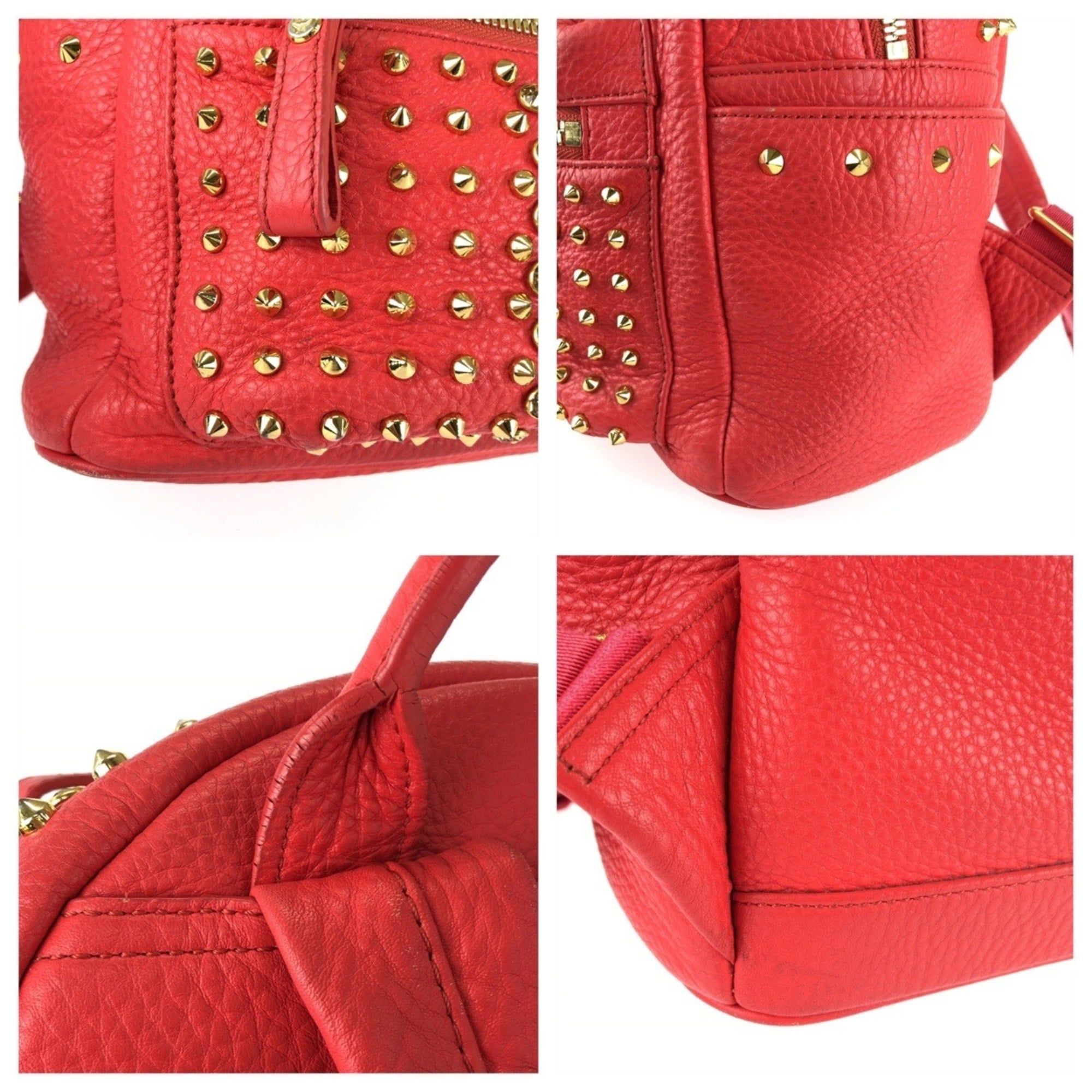 Leather Rhinestone Backpack (Pre-Owned) - MCM - Modalova