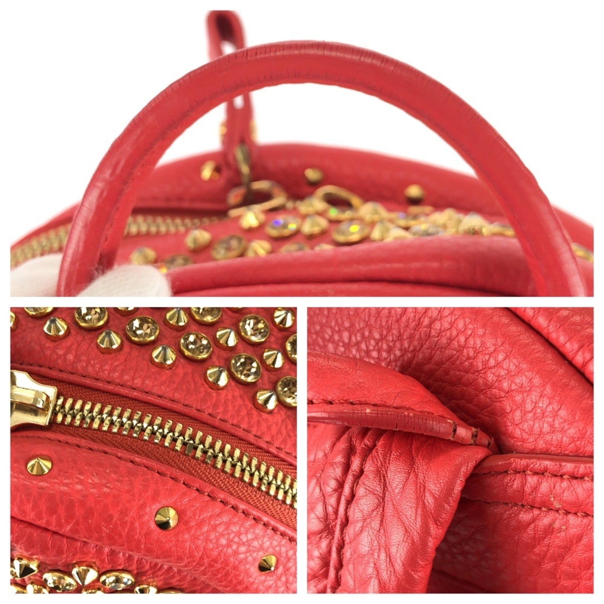 Leather Rhinestone Backpack (Pre-Owned) - MCM - Modalova