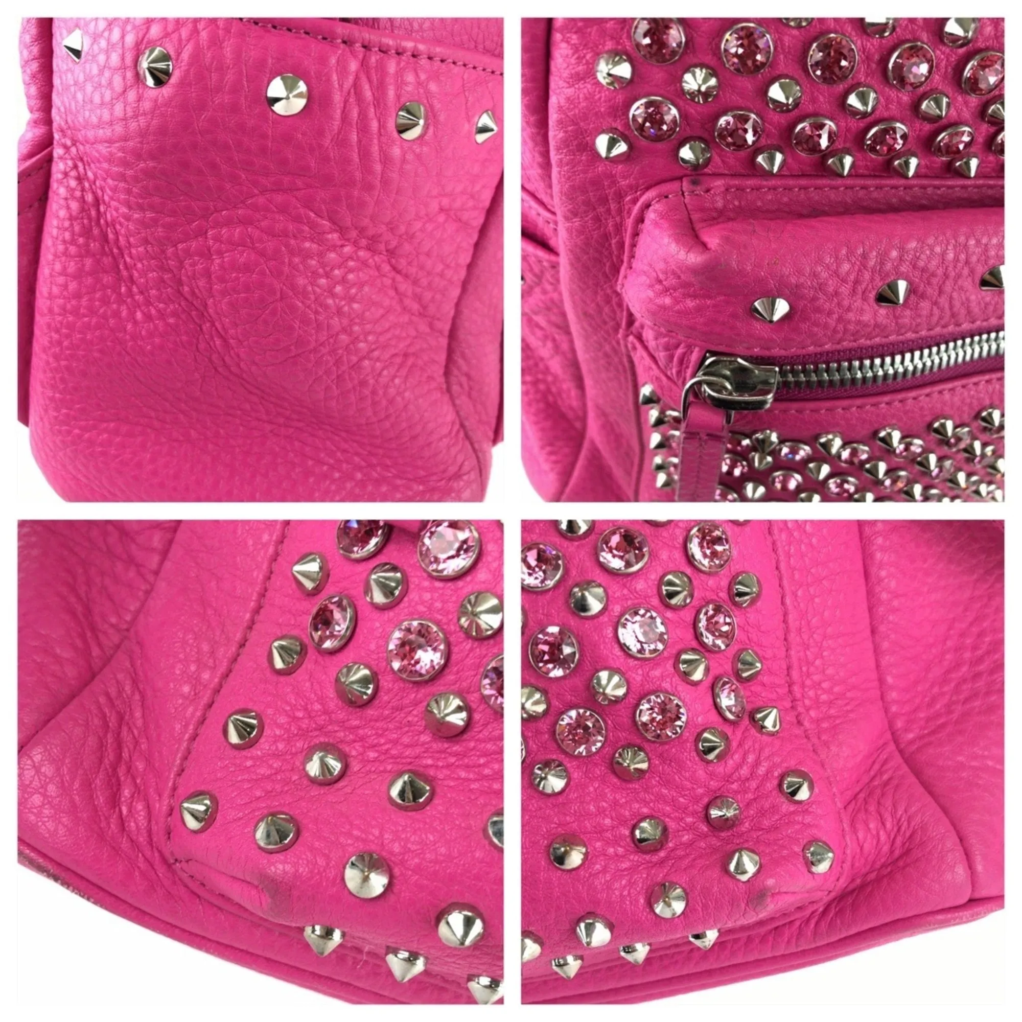 Leather Rhinestone Backpack (Pre-Owned) - MCM - Modalova