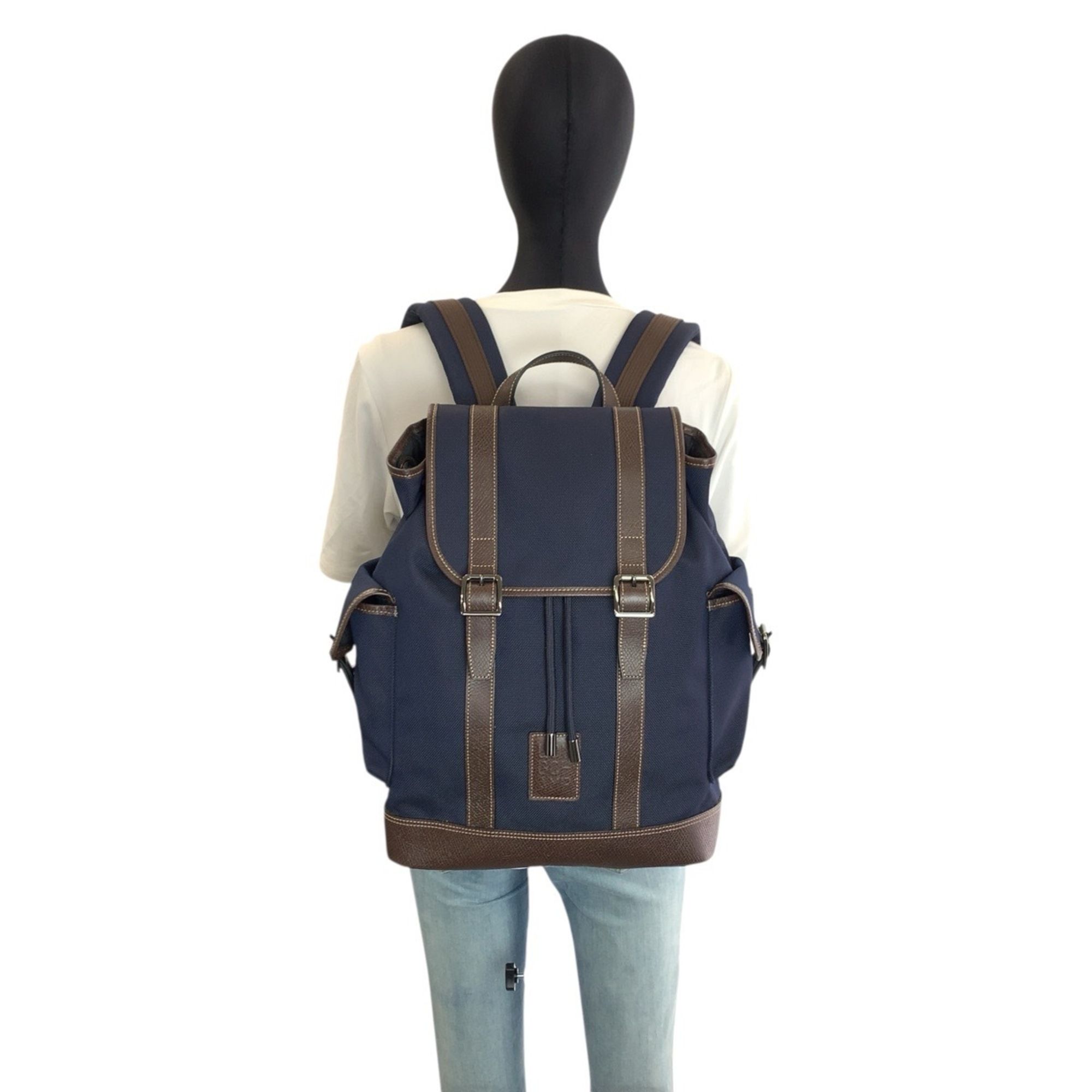 Canvas Leather Backpack (Pre-Owned) - Longchamp - Modalova