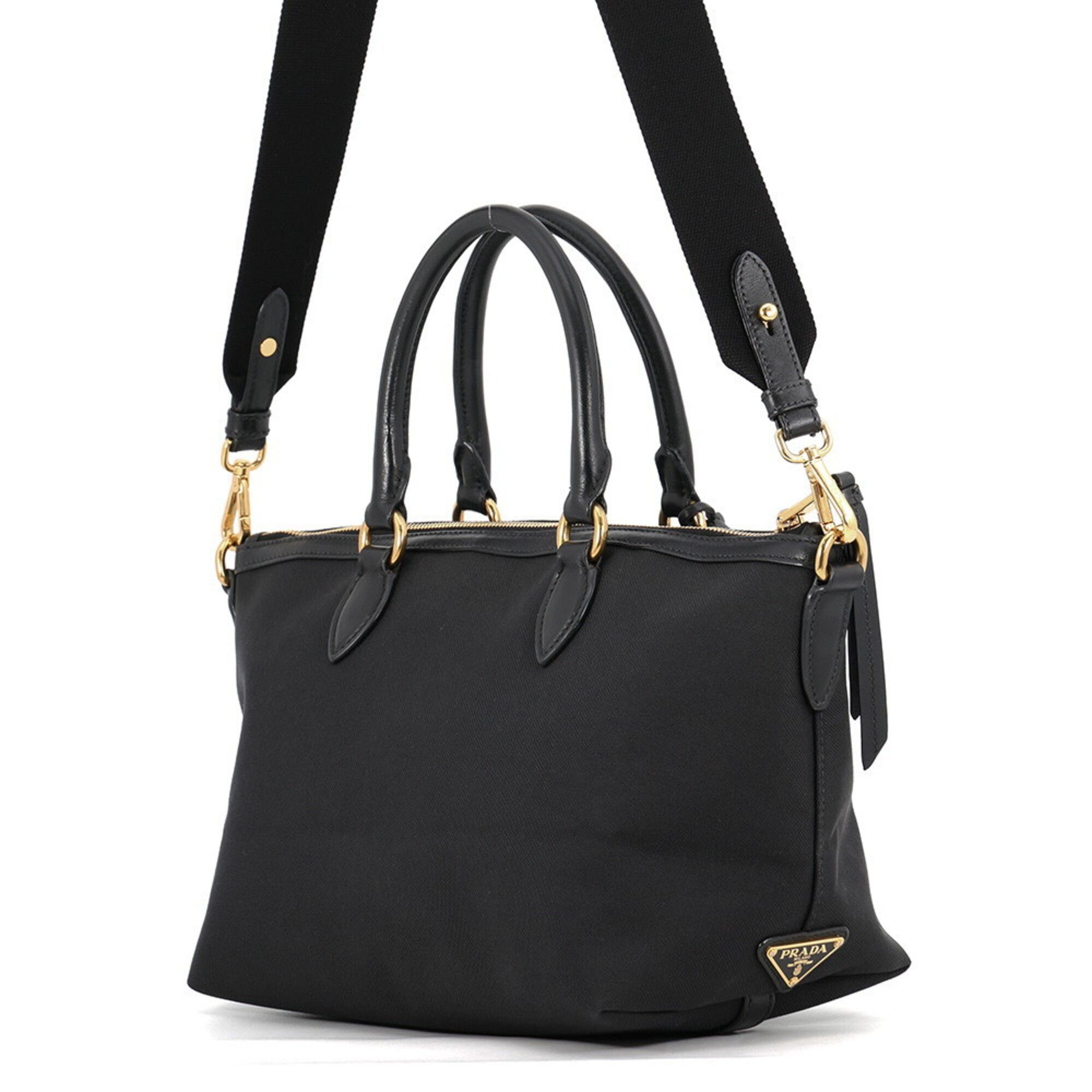 Canvas Leather Handbag (Pre-Owned) - Prada - Modalova