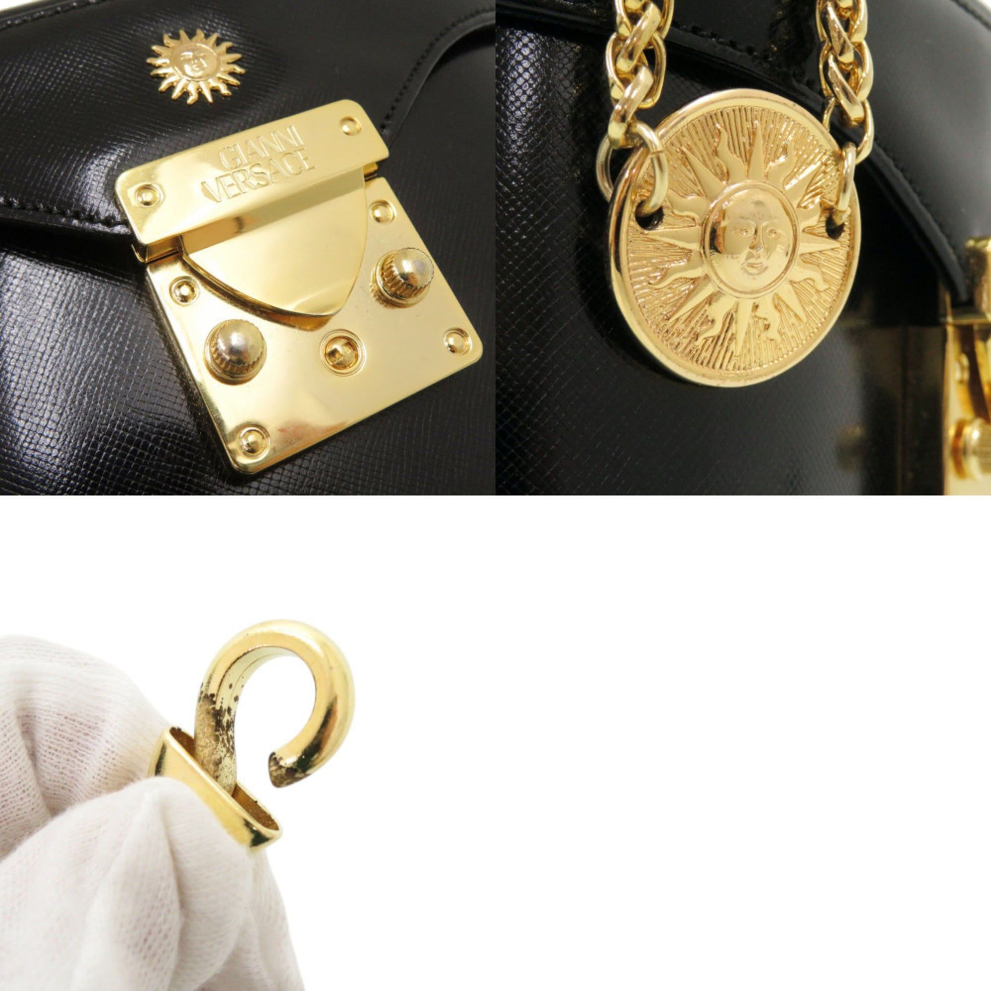 Leather Handbag Vanity Bag (Pre-Owned) - Versace - Modalova