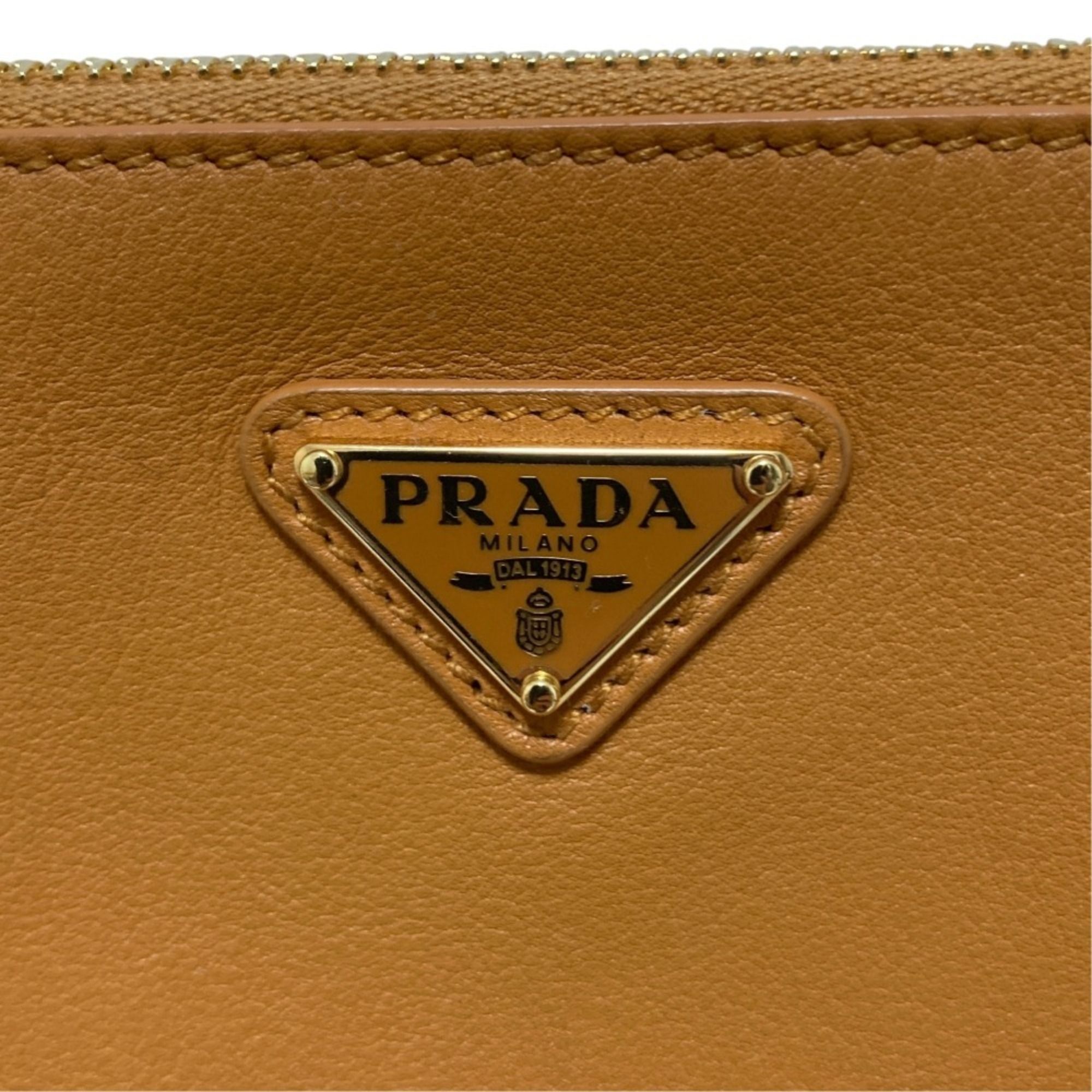 Leather Handbag Pouch Shoulder Bag (Pre-Owned) - Prada - Modalova