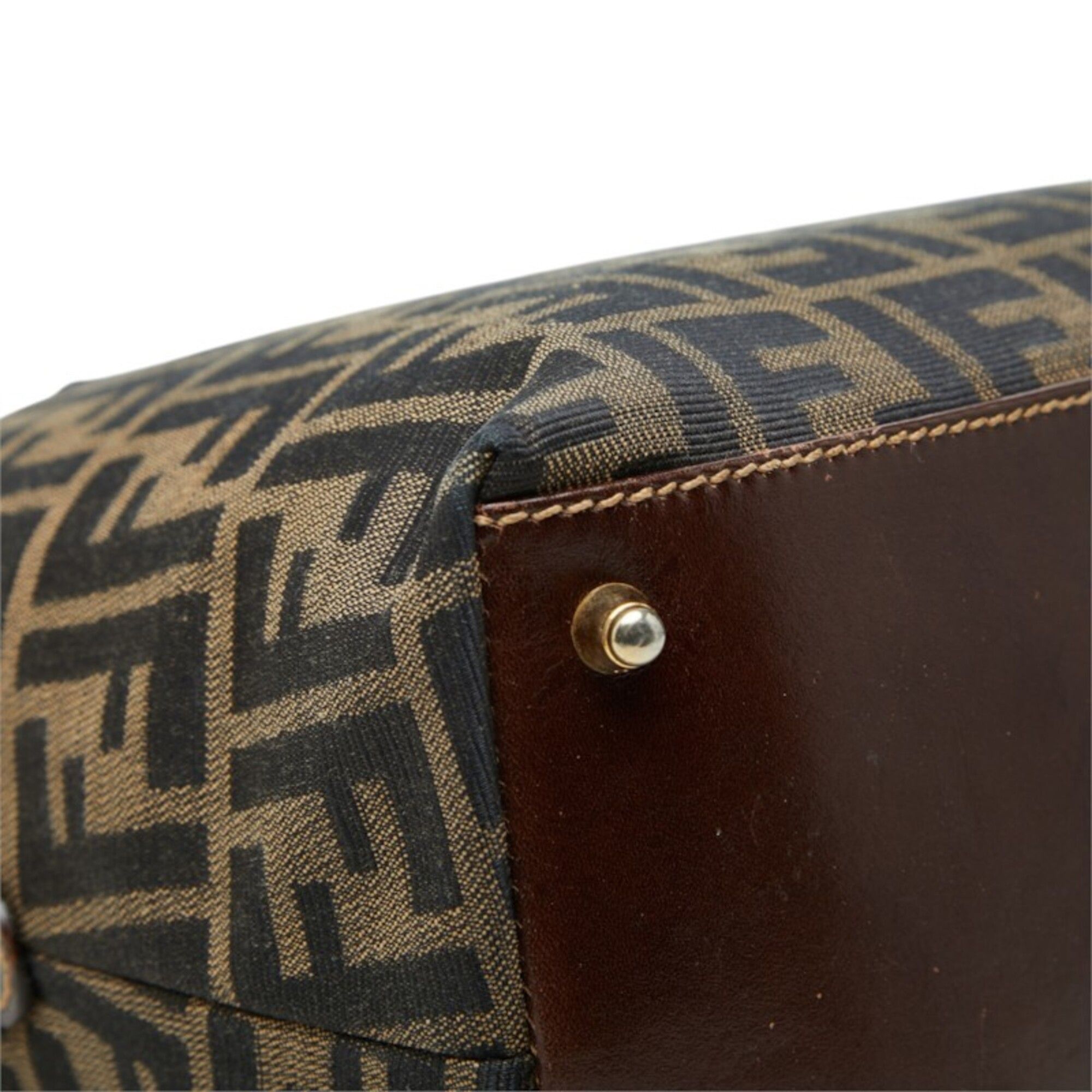 Zucca Canvas Leather Handbag (Pre-Owned) - Fendi - Modalova