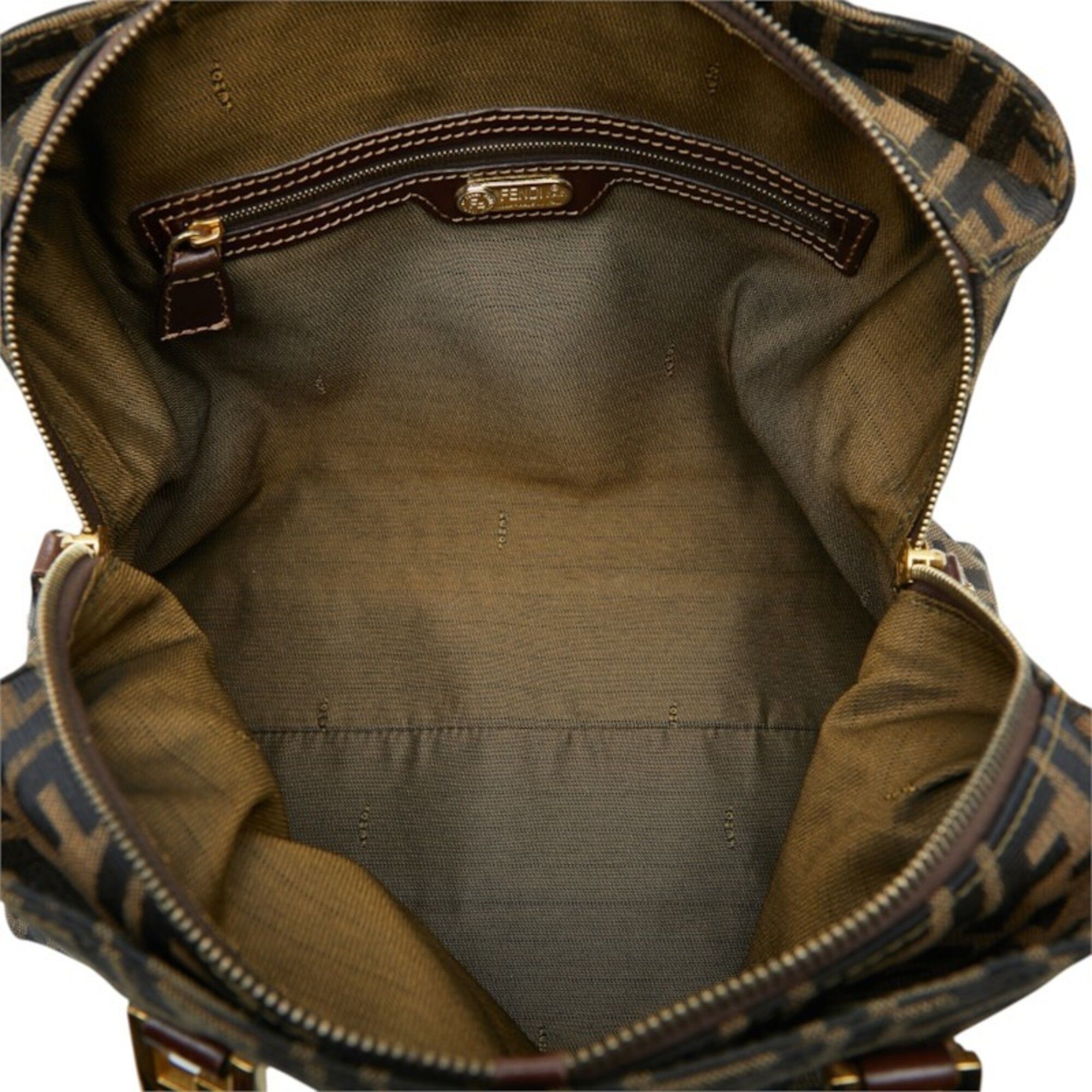 Zucca Canvas Leather Handbag (Pre-Owned) - Fendi - Modalova