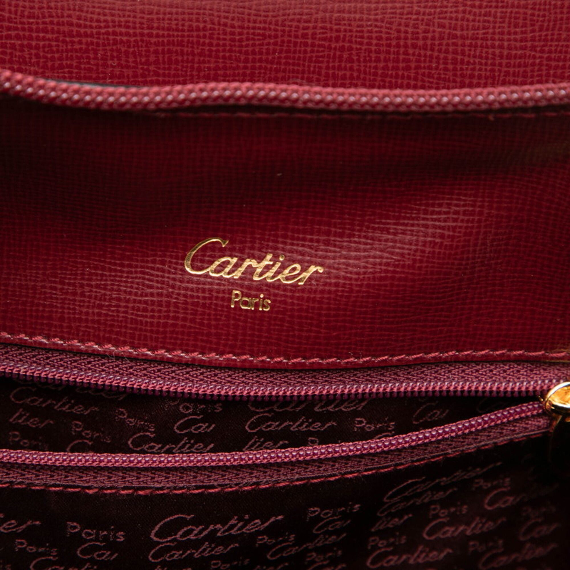 Leather Backpack (Pre-Owned) - Cartier - Modalova
