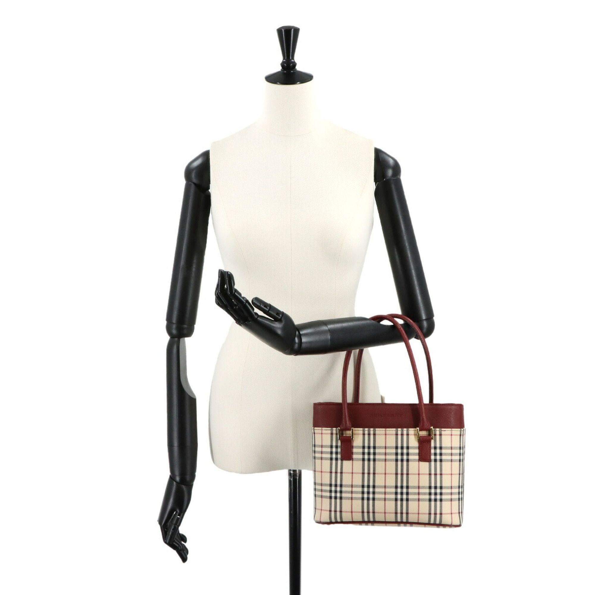Canvas Leather Handbag (Pre-Owned) - Burberry - Modalova