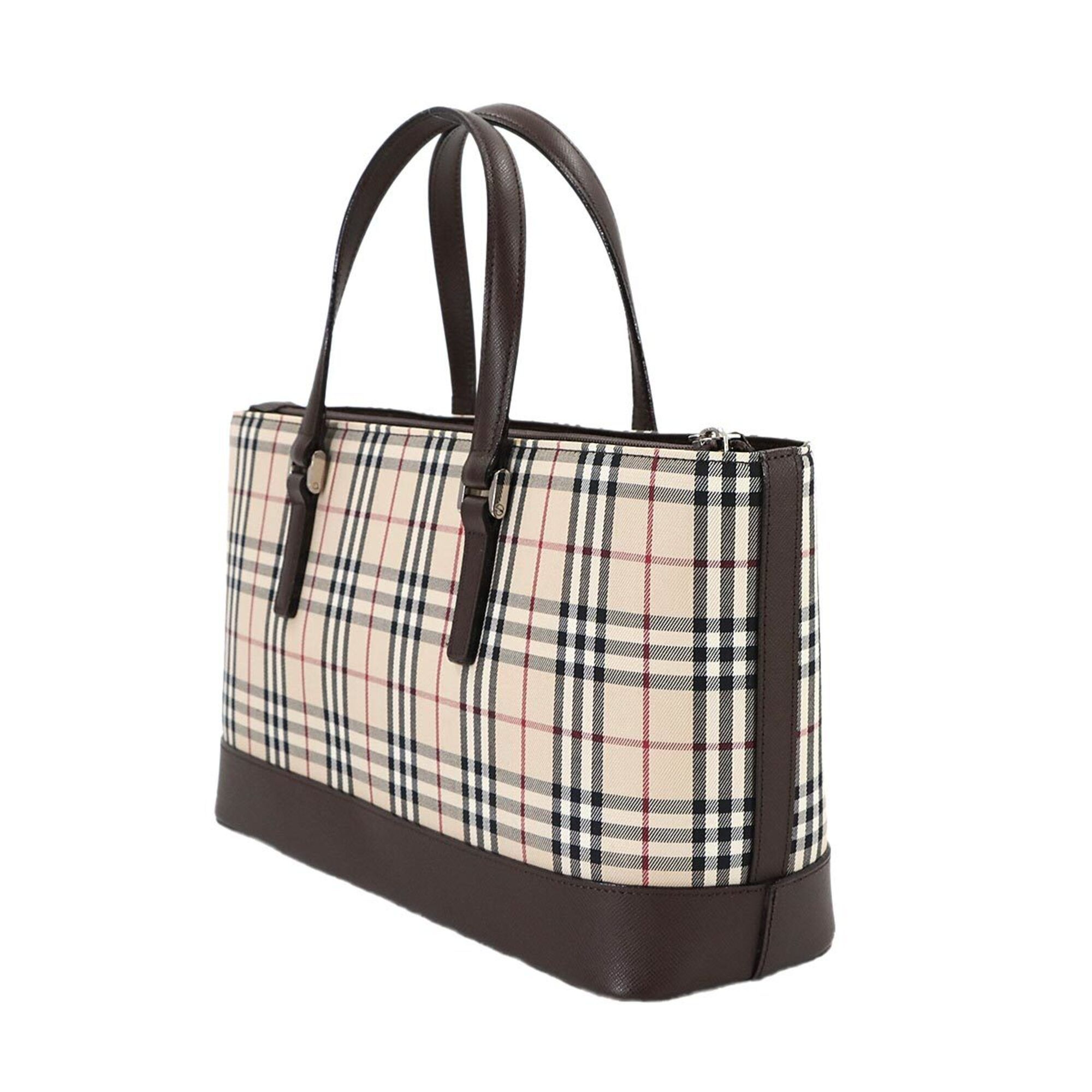 Canvas Leather Handbag (Pre-Owned) - Burberry - Modalova