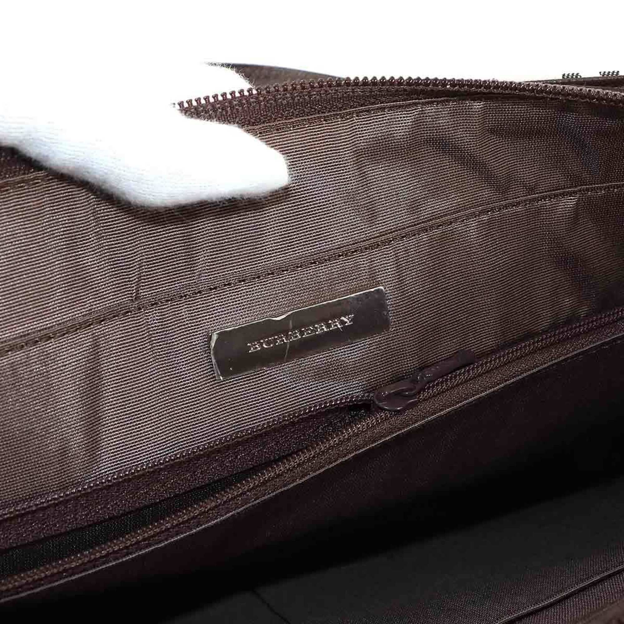 Canvas Leather Handbag (Pre-Owned) - Burberry - Modalova