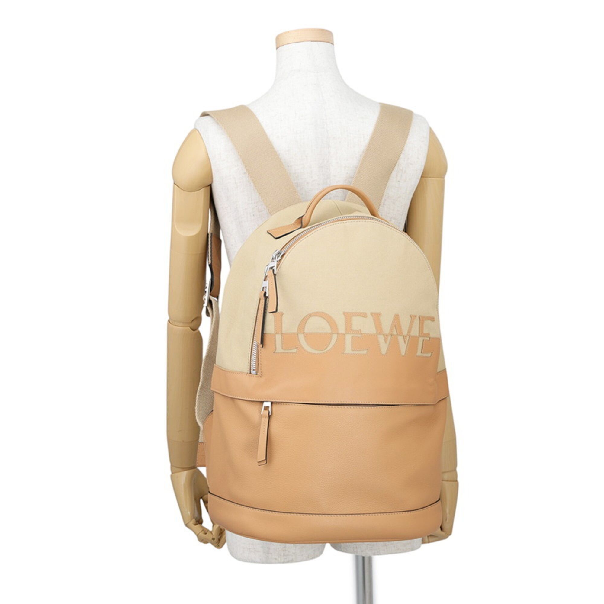 Canvas Leather Backpack Handbag (Pre-Owned) - Loewe - Modalova