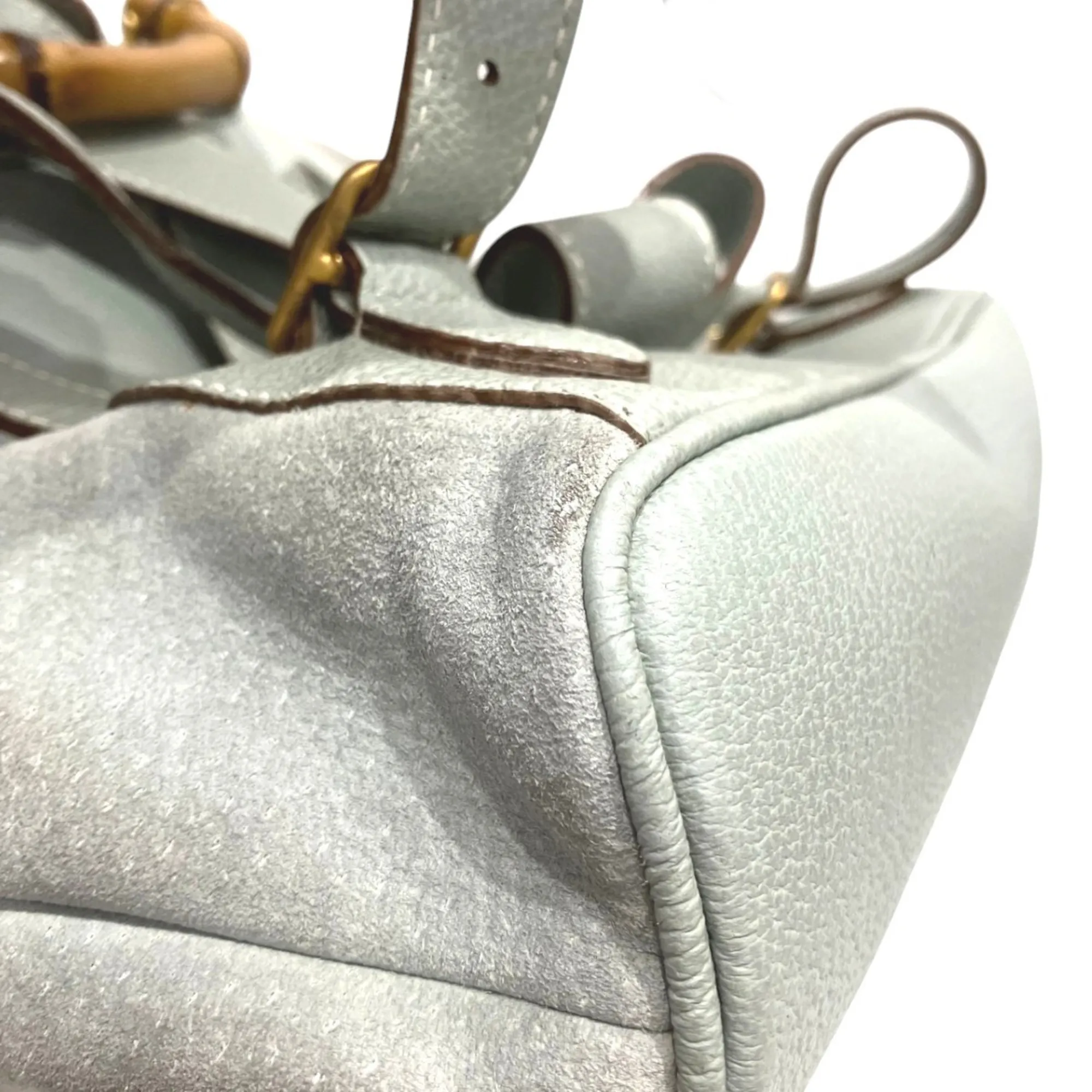 Bamboo Suede Leather Backpack (Pre-Owned) - Gucci - Modalova