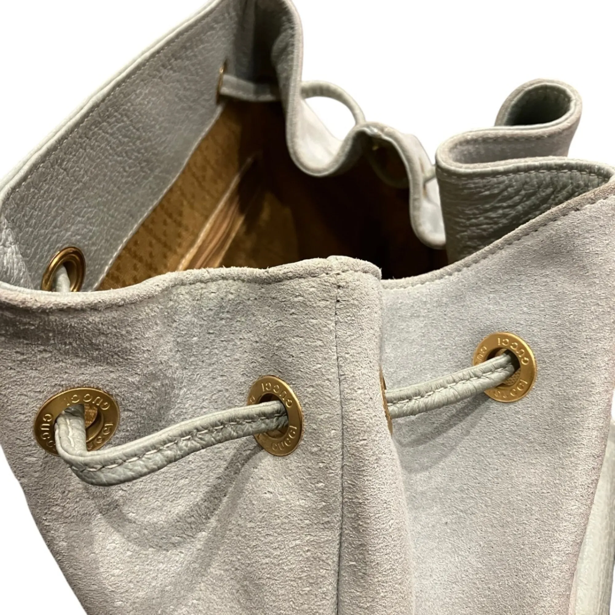 Bamboo Suede Leather Backpack (Pre-Owned) - Gucci - Modalova