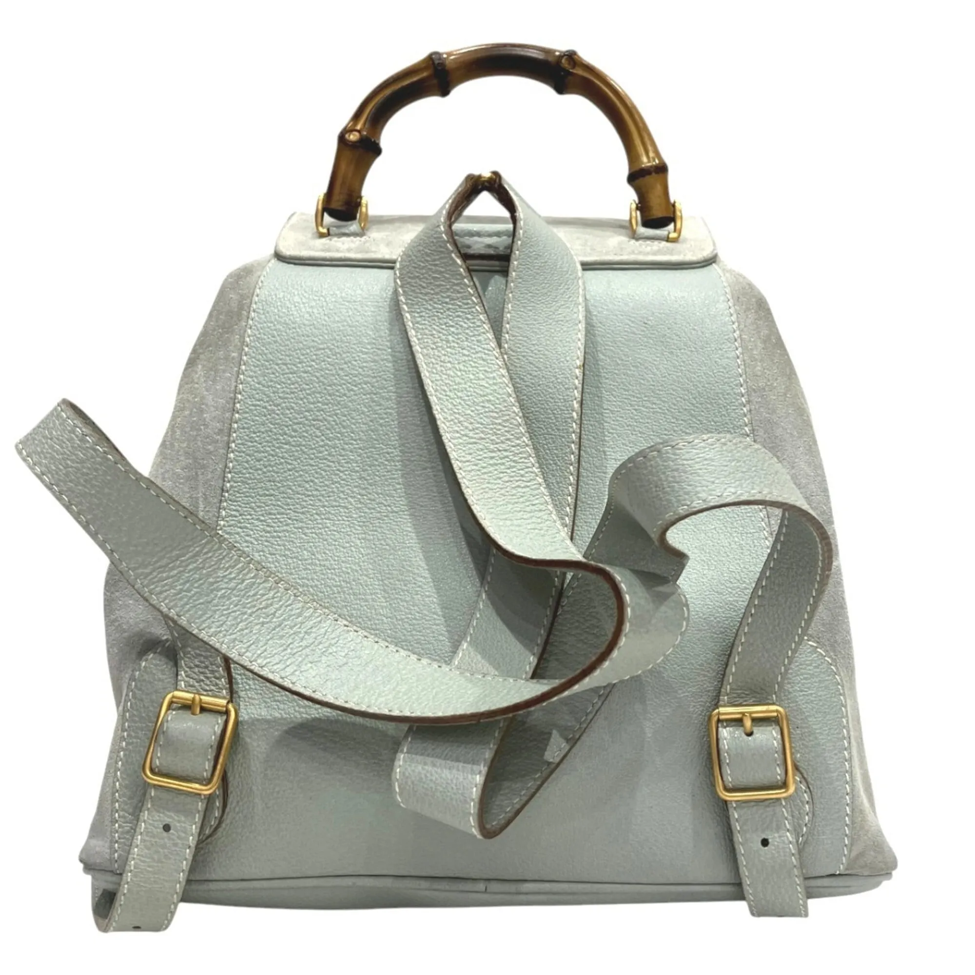 Bamboo Suede Leather Backpack (Pre-Owned) - Gucci - Modalova