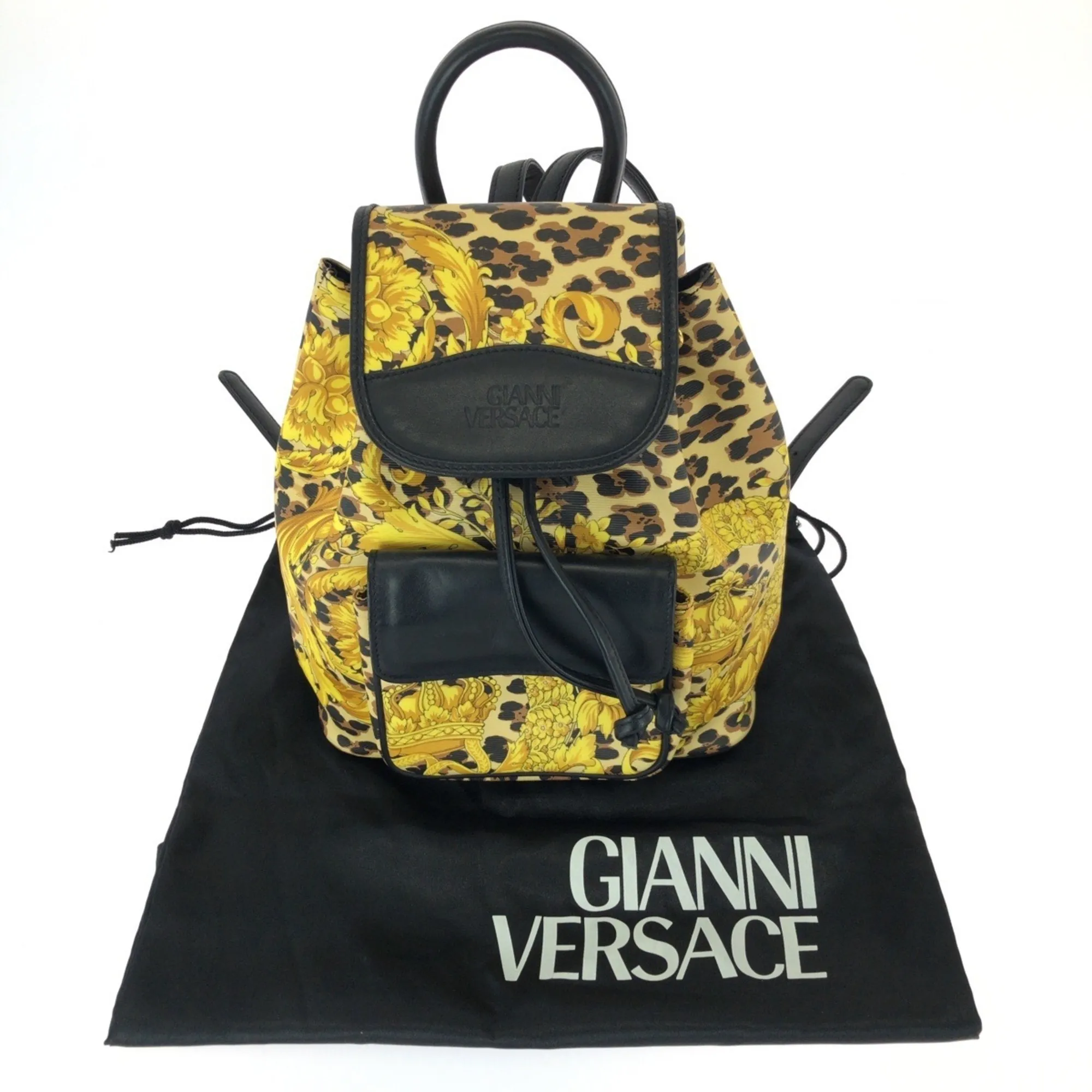 Pvc Leather Backpack (Pre-Owned) - Versace - Modalova