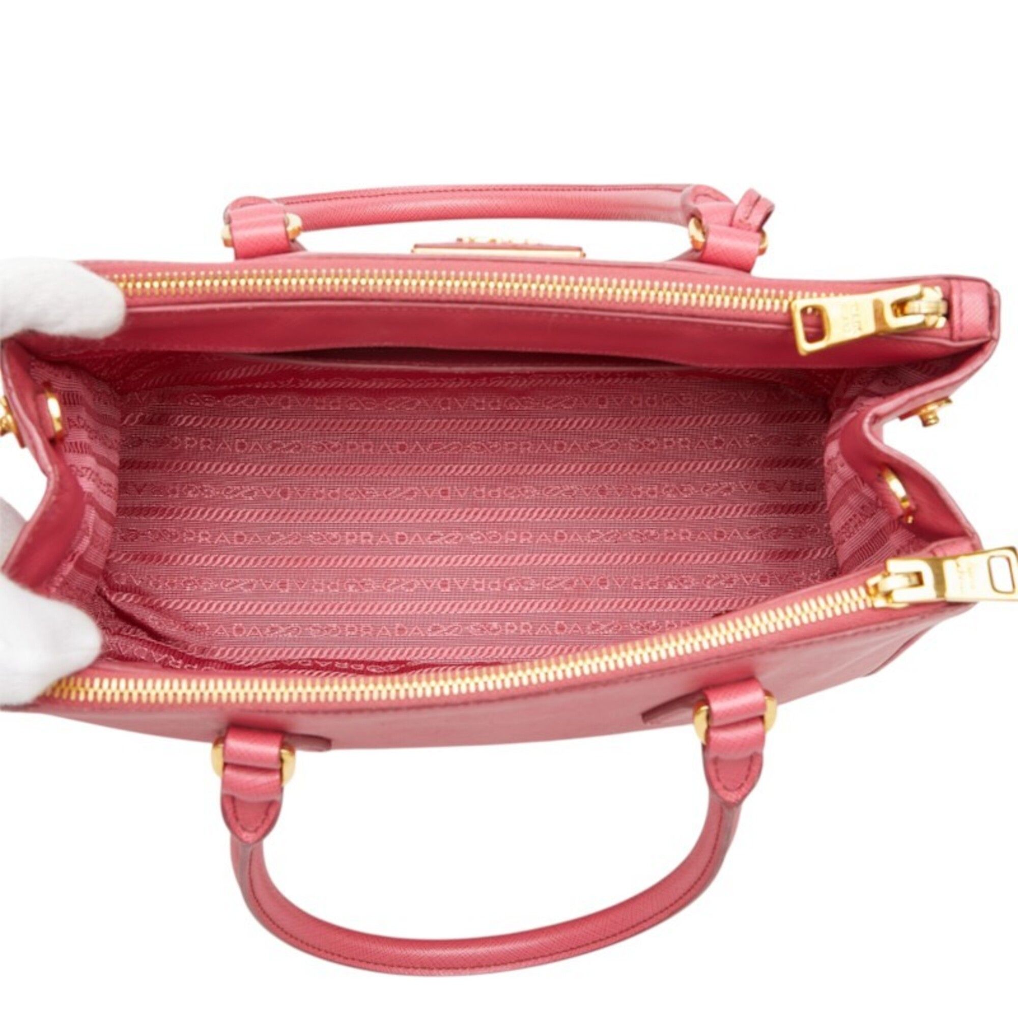 Saffiano Triangle Leather Handbag Shoulder Bag (Pre-Owned) - Prada - Modalova