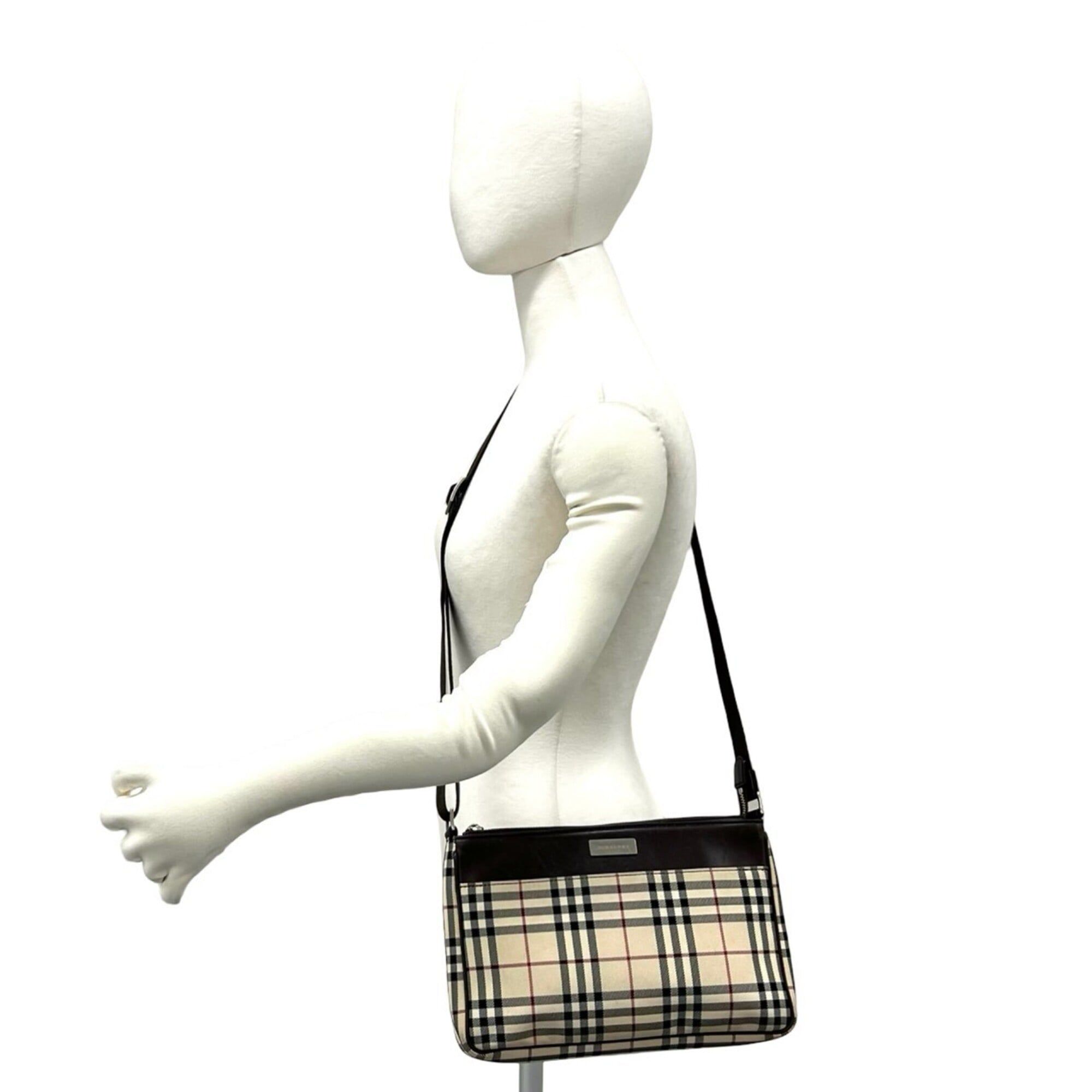 Canvas Leather Shoulder Bag (Pre-Owned) - Burberry - Modalova