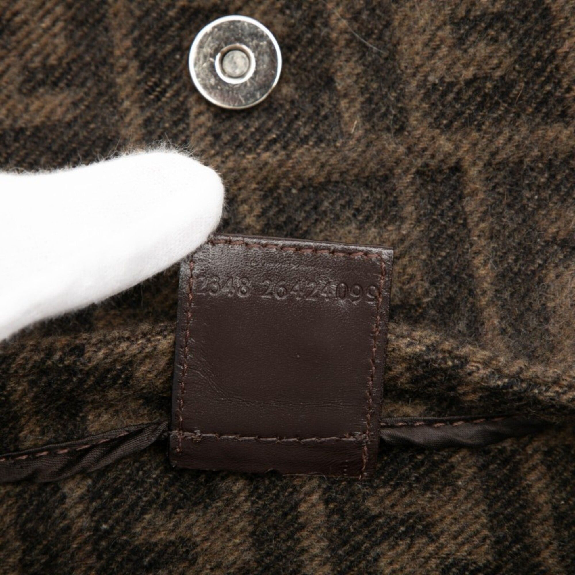 Wool Leather Handbag Shoulder Bag (Pre-Owned) - Fendi - Modalova