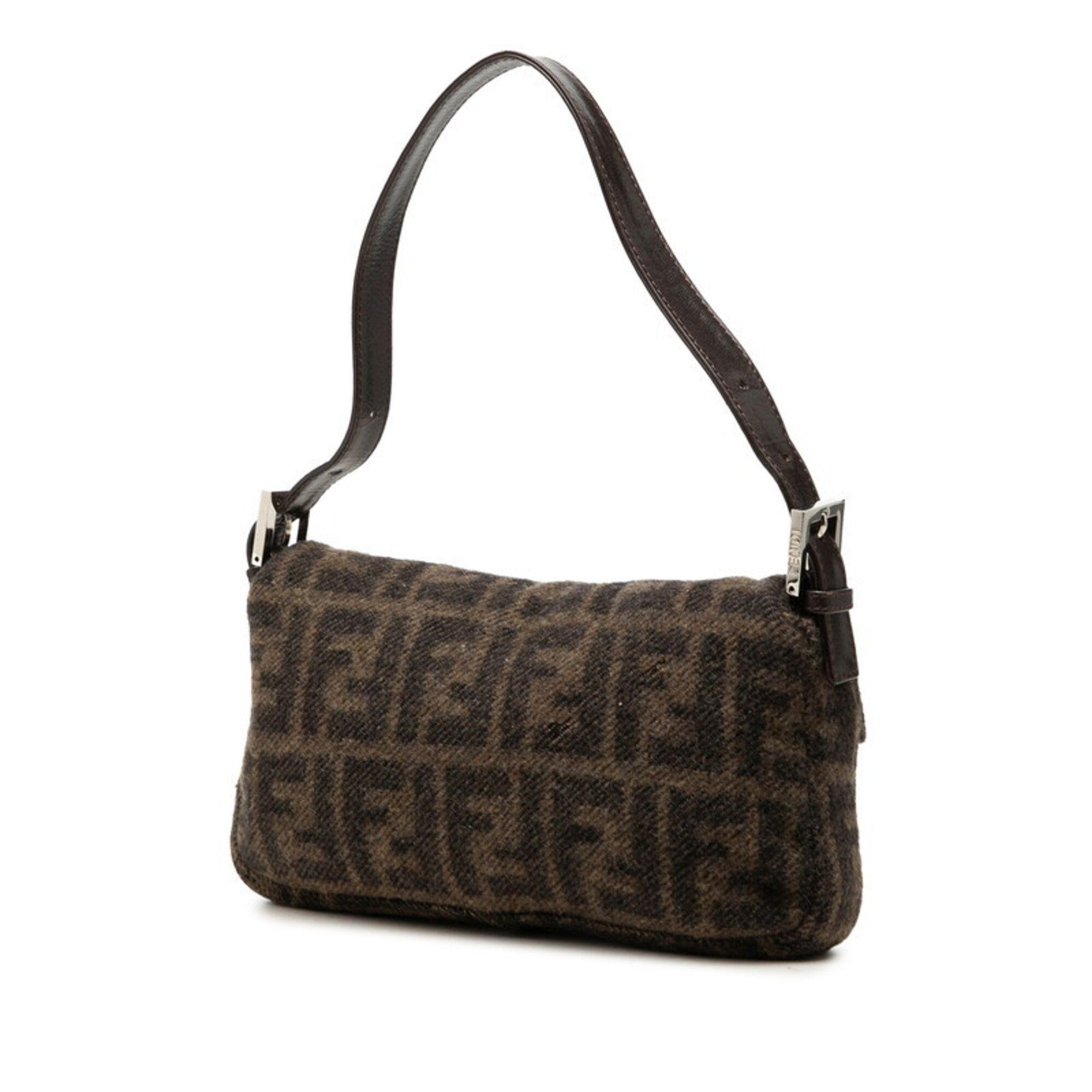 Wool Leather Handbag Shoulder Bag (Pre-Owned) - Fendi - Modalova