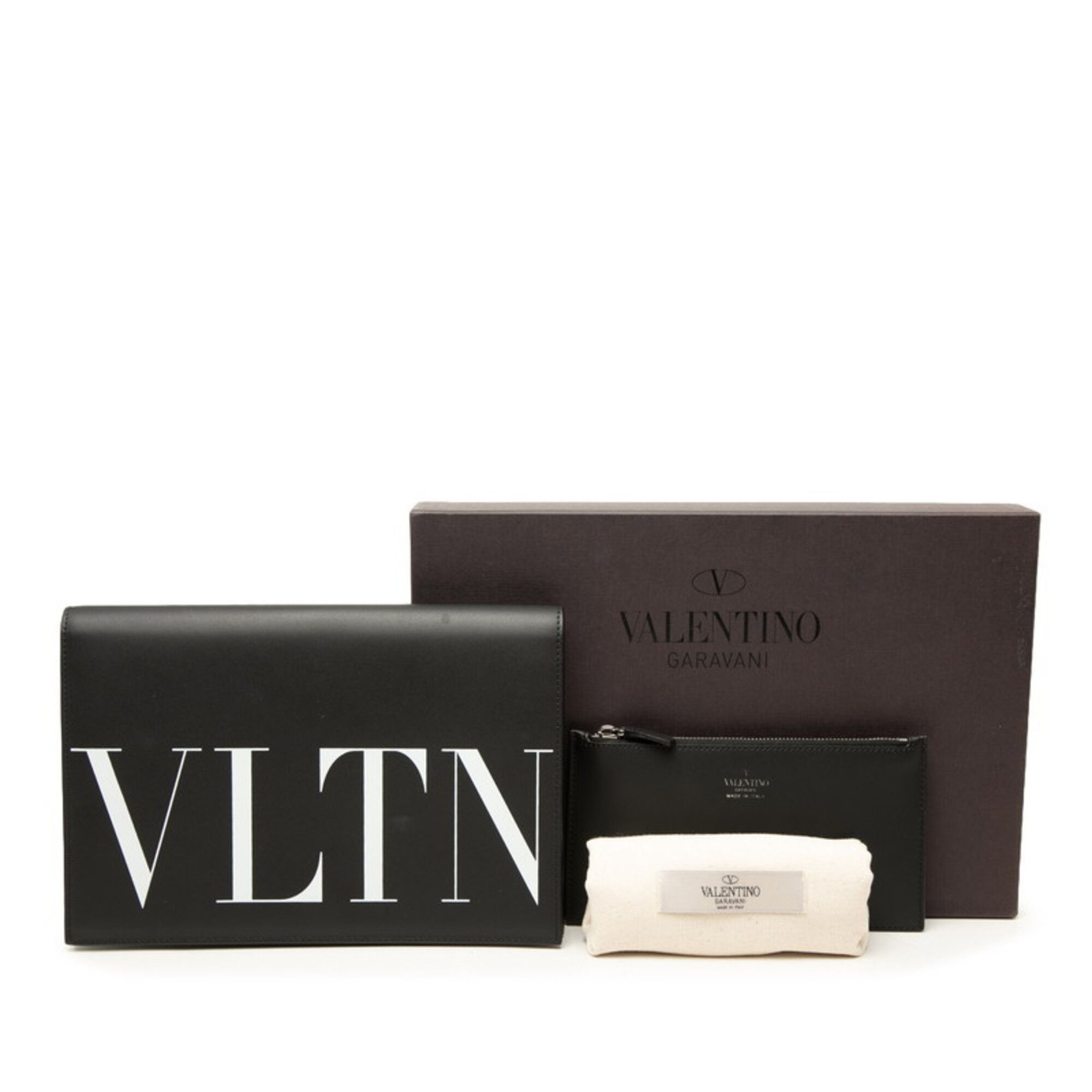 Leather Clutch Bag (Pre-Owned) - Valentino - Modalova