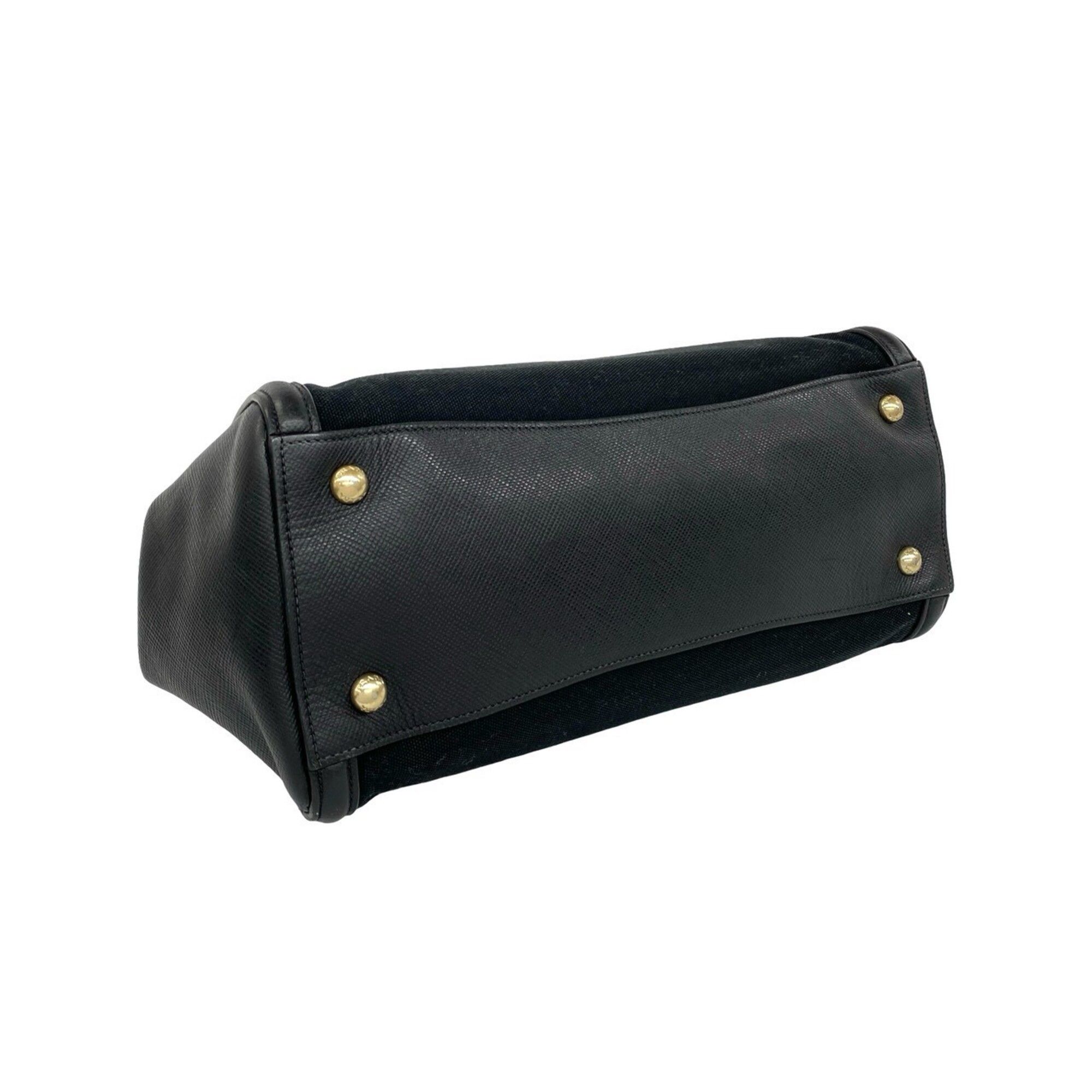 Leather Canvas Handbag Shoulder Bag Tote Bag (Pre-Owned) - Prada - Modalova