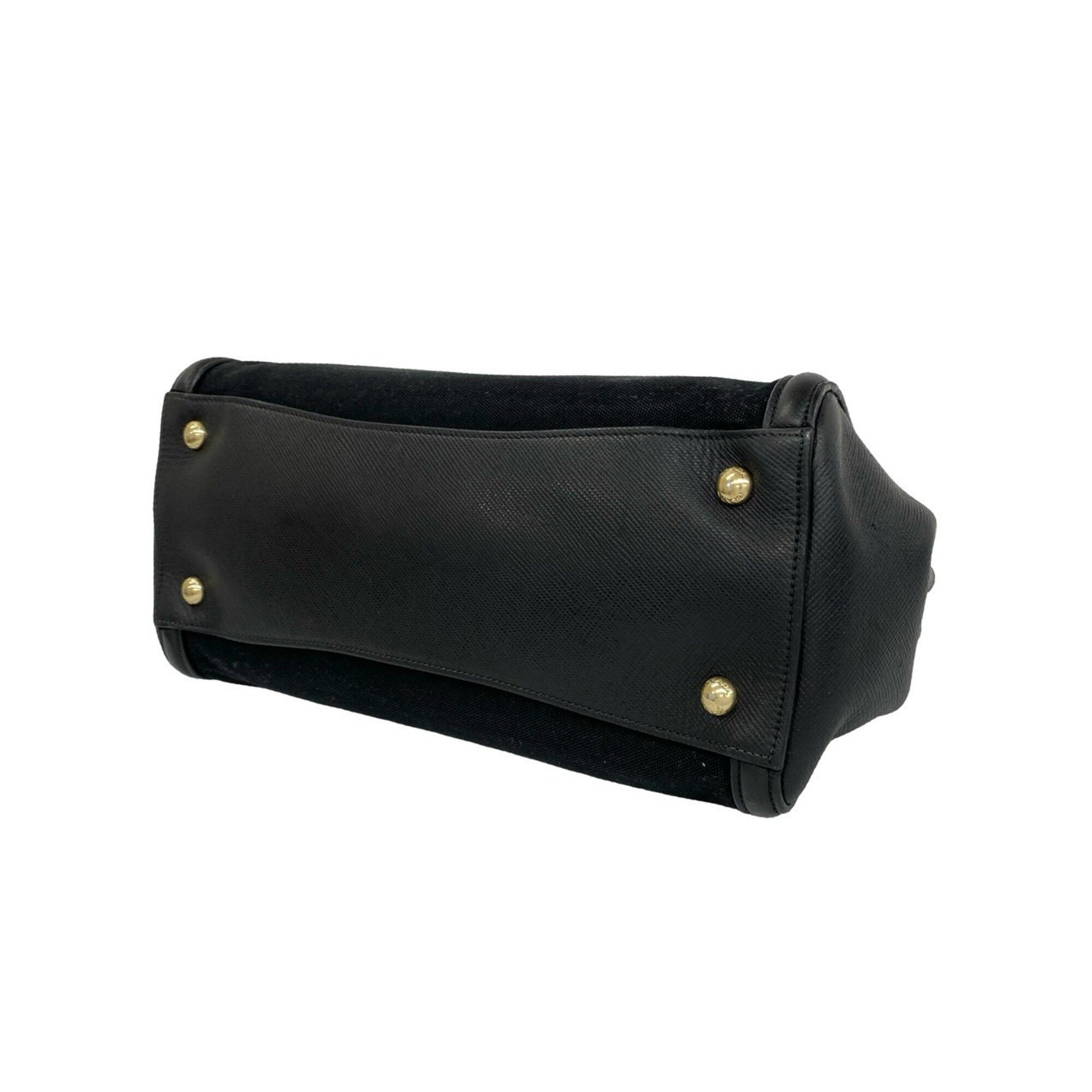 Leather Canvas Handbag Shoulder Bag Tote Bag (Pre-Owned) - Prada - Modalova