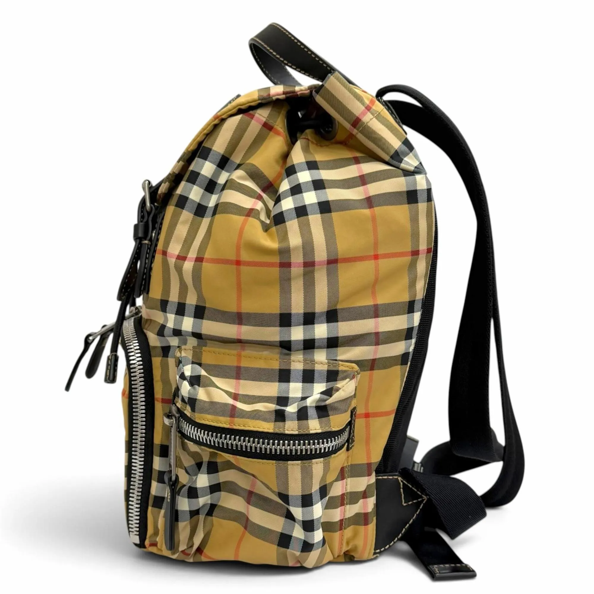 Polyamide Leather Backpack (Pre-Owned) - Burberry - Modalova