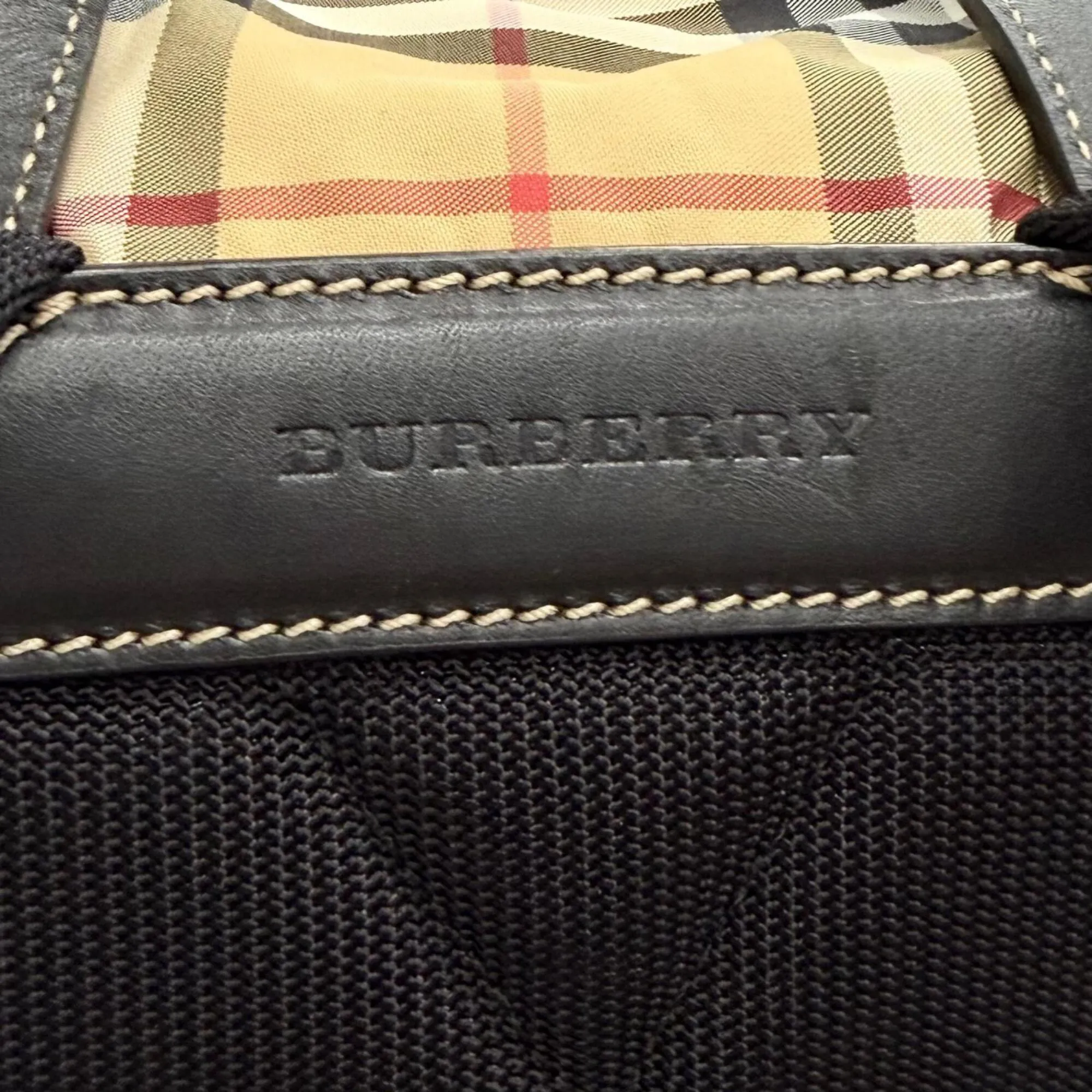 Polyamide Leather Backpack (Pre-Owned) - Burberry - Modalova
