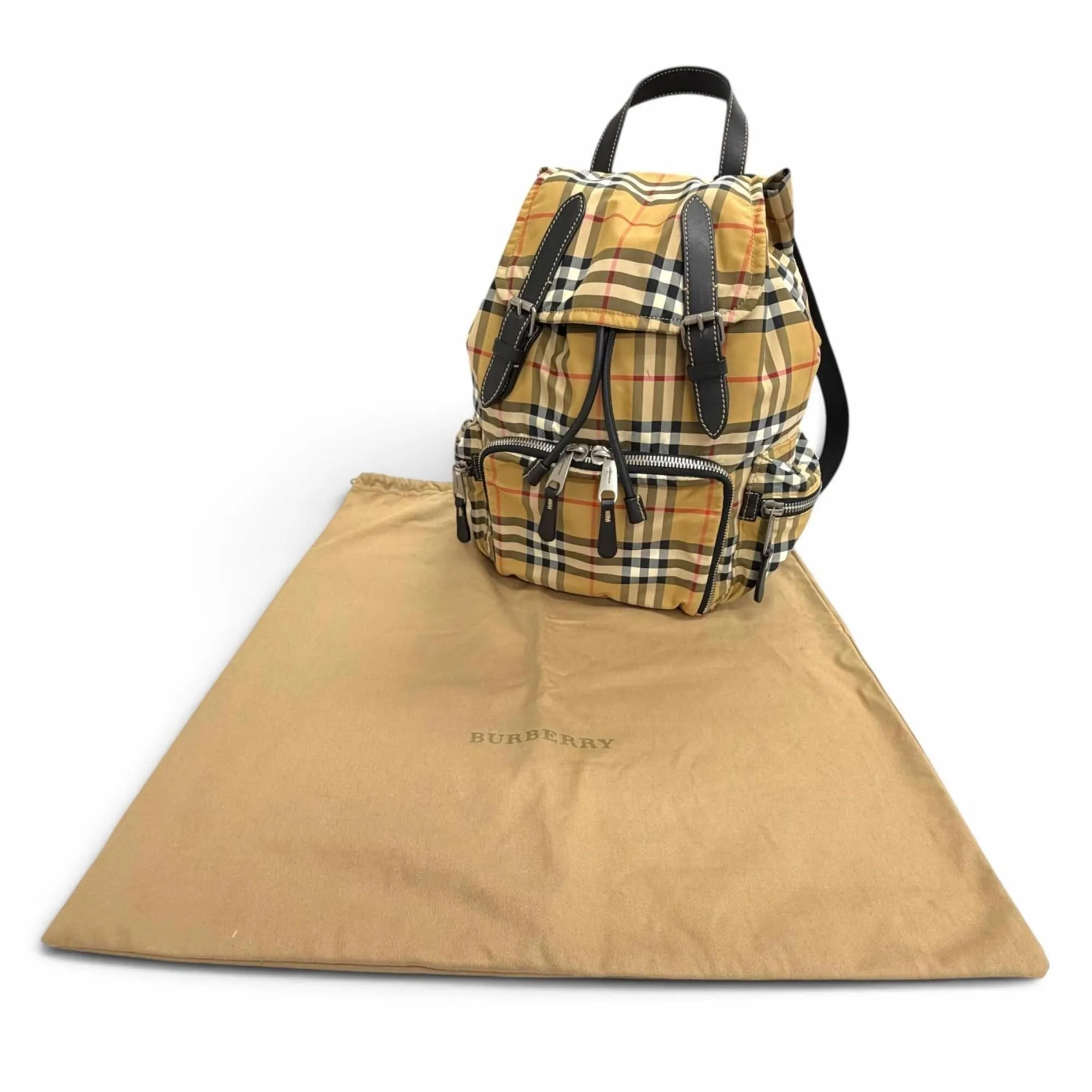 Polyamide Leather Backpack (Pre-Owned) - Burberry - Modalova
