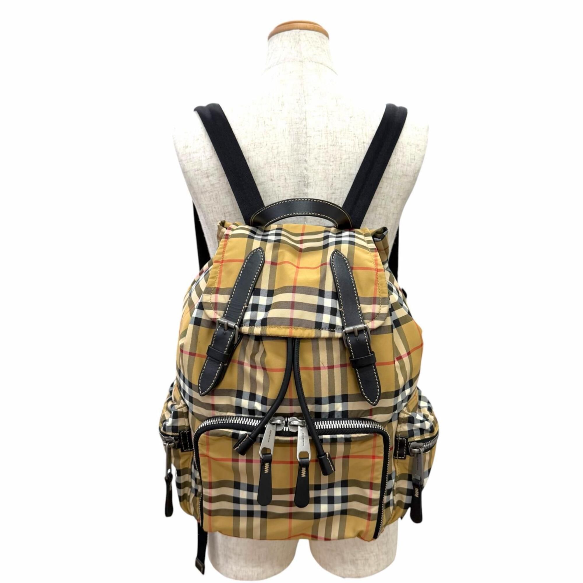 Polyamide Leather Backpack (Pre-Owned) - Burberry - Modalova
