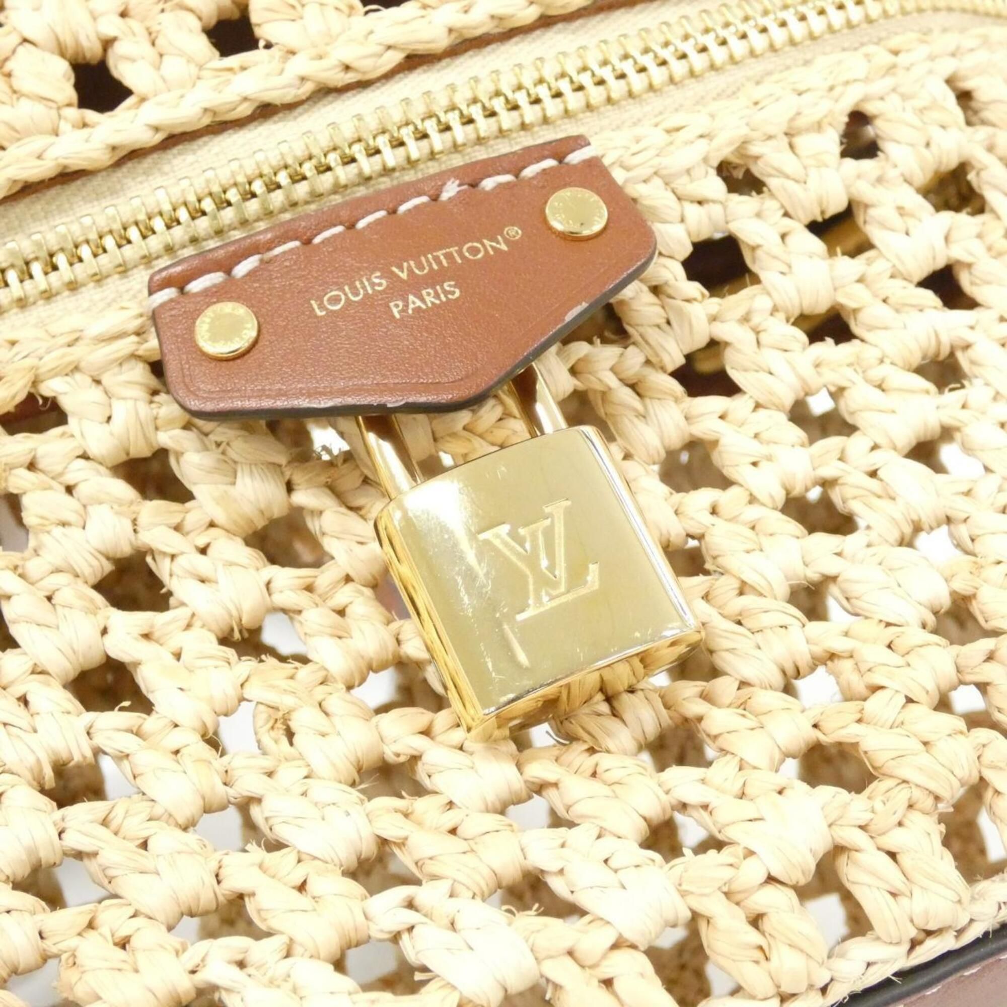 Raffia Leather Handbag Pouch Shoulder Bag (Pre-Owned) - Louis Vuitton - Modalova