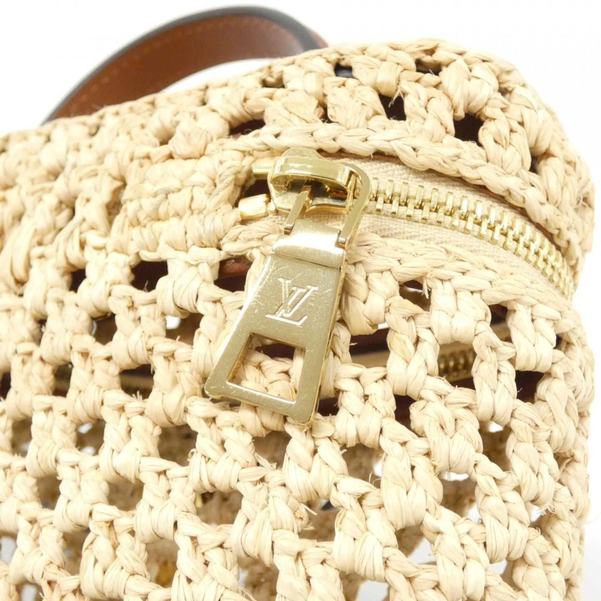 Raffia Leather Handbag Pouch Shoulder Bag (Pre-Owned) - Louis Vuitton - Modalova
