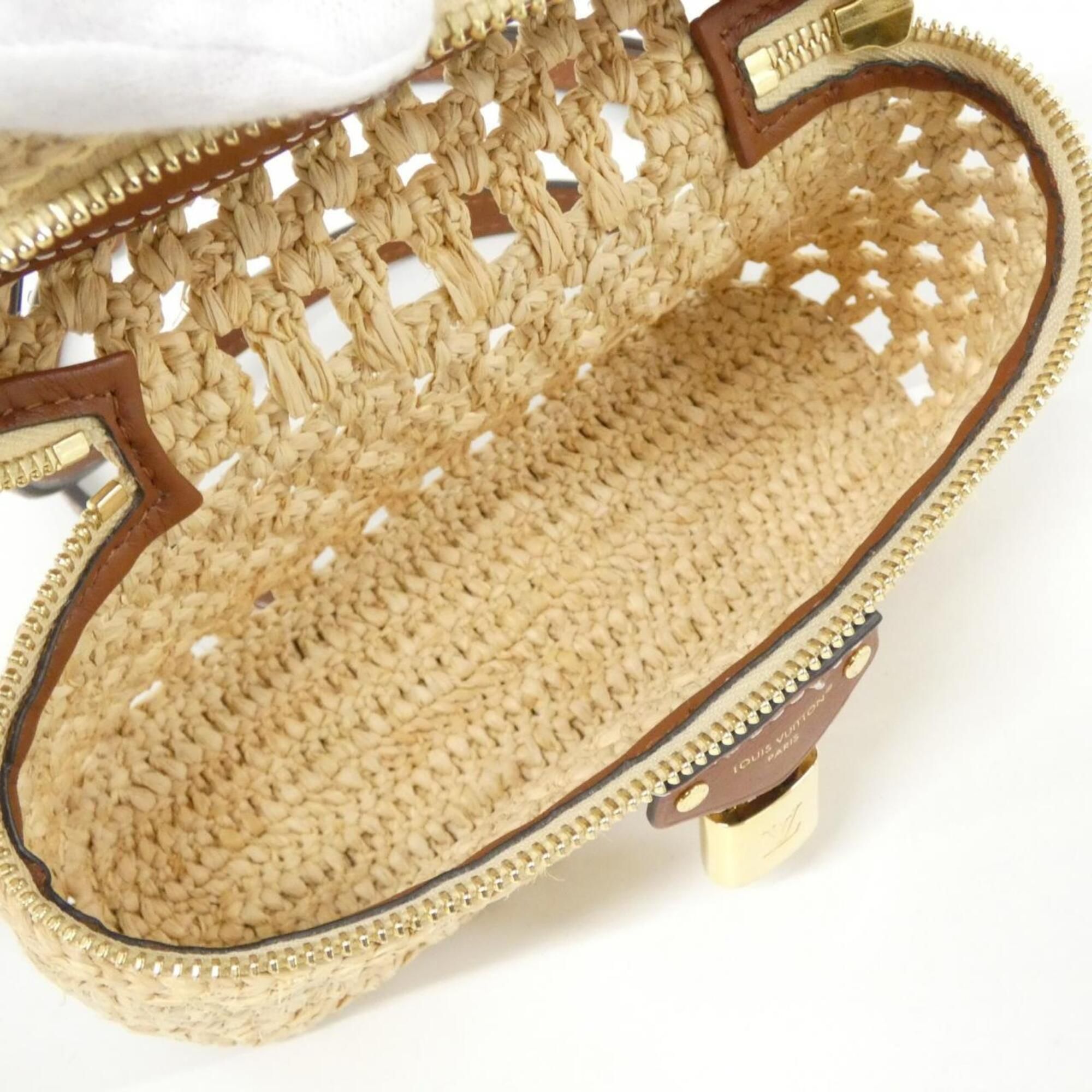 Raffia Leather Handbag Pouch Shoulder Bag (Pre-Owned) - Louis Vuitton - Modalova