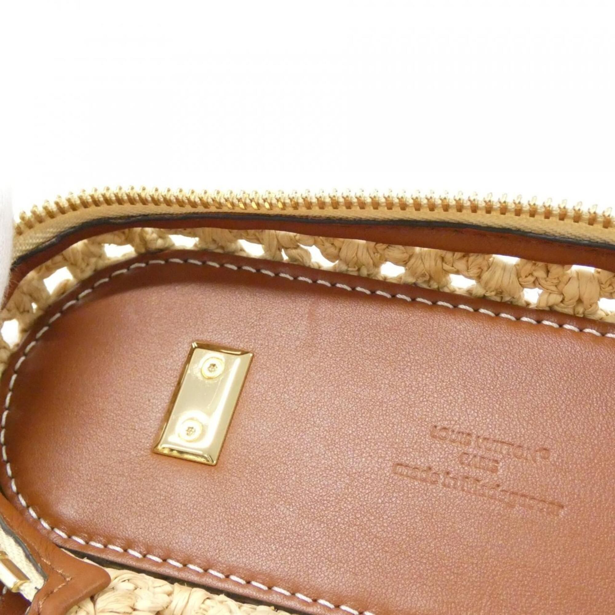 Raffia Leather Handbag Pouch Shoulder Bag (Pre-Owned) - Louis Vuitton - Modalova
