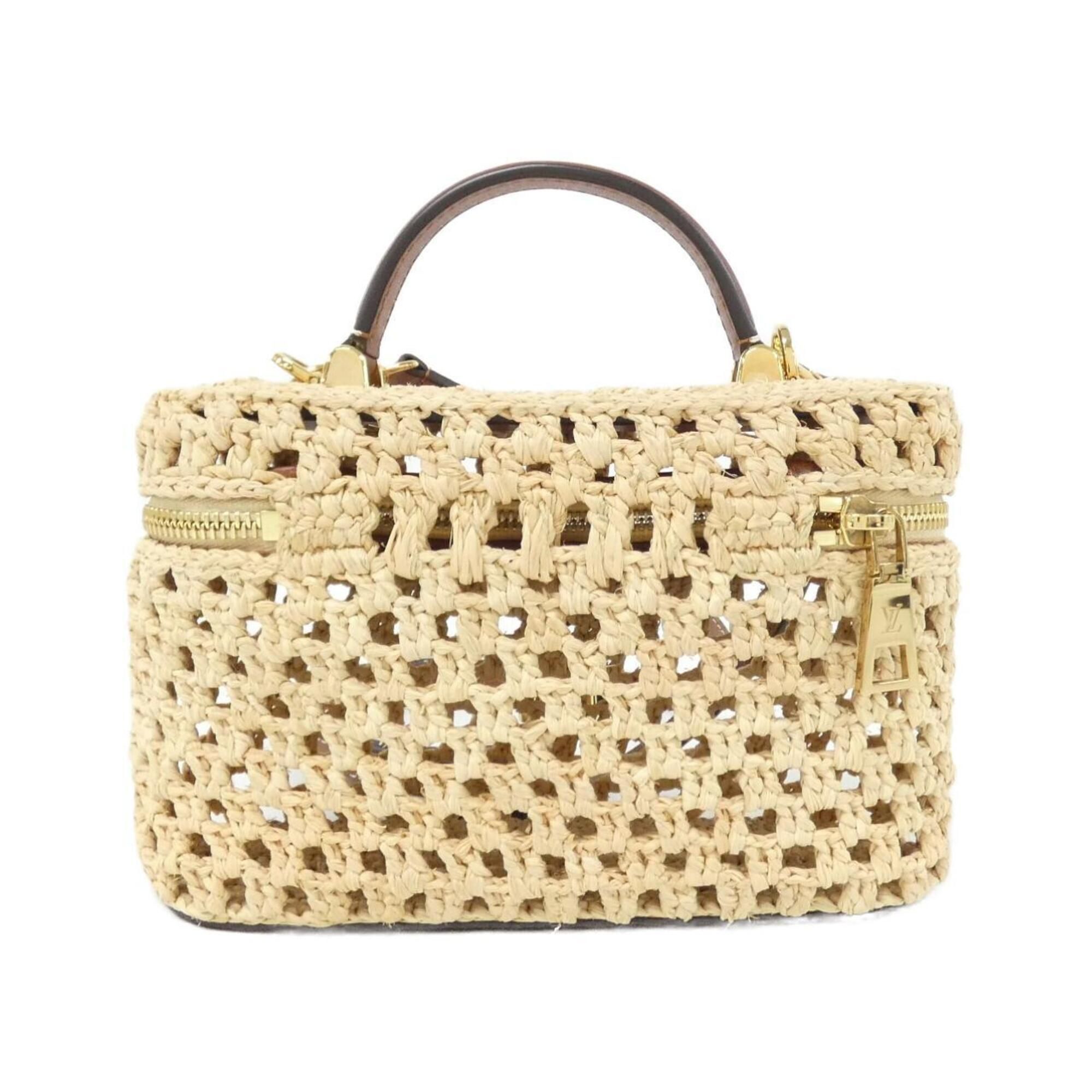 Raffia Leather Handbag Pouch Shoulder Bag (Pre-Owned) - Louis Vuitton - Modalova