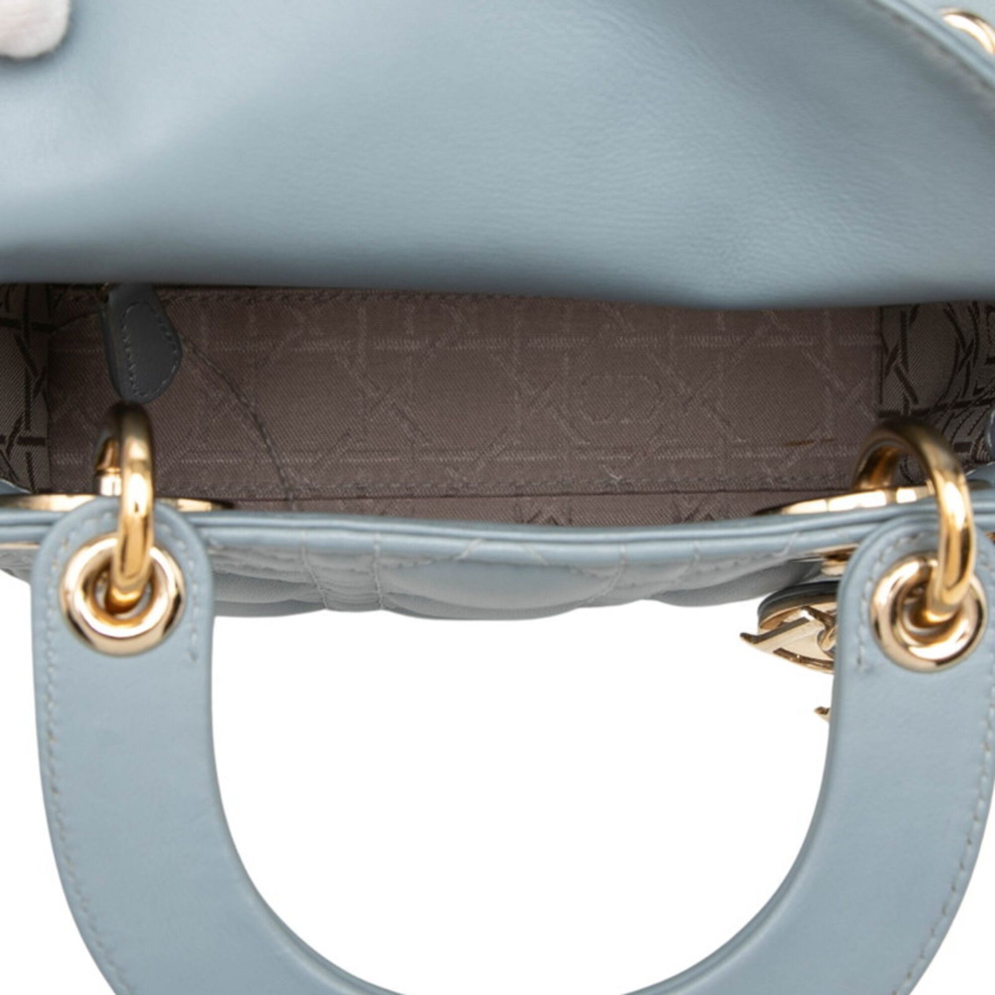 Lady Dior Leather Handbag Shoulder Bag (Pre-Owned) - Christian Dior - Modalova