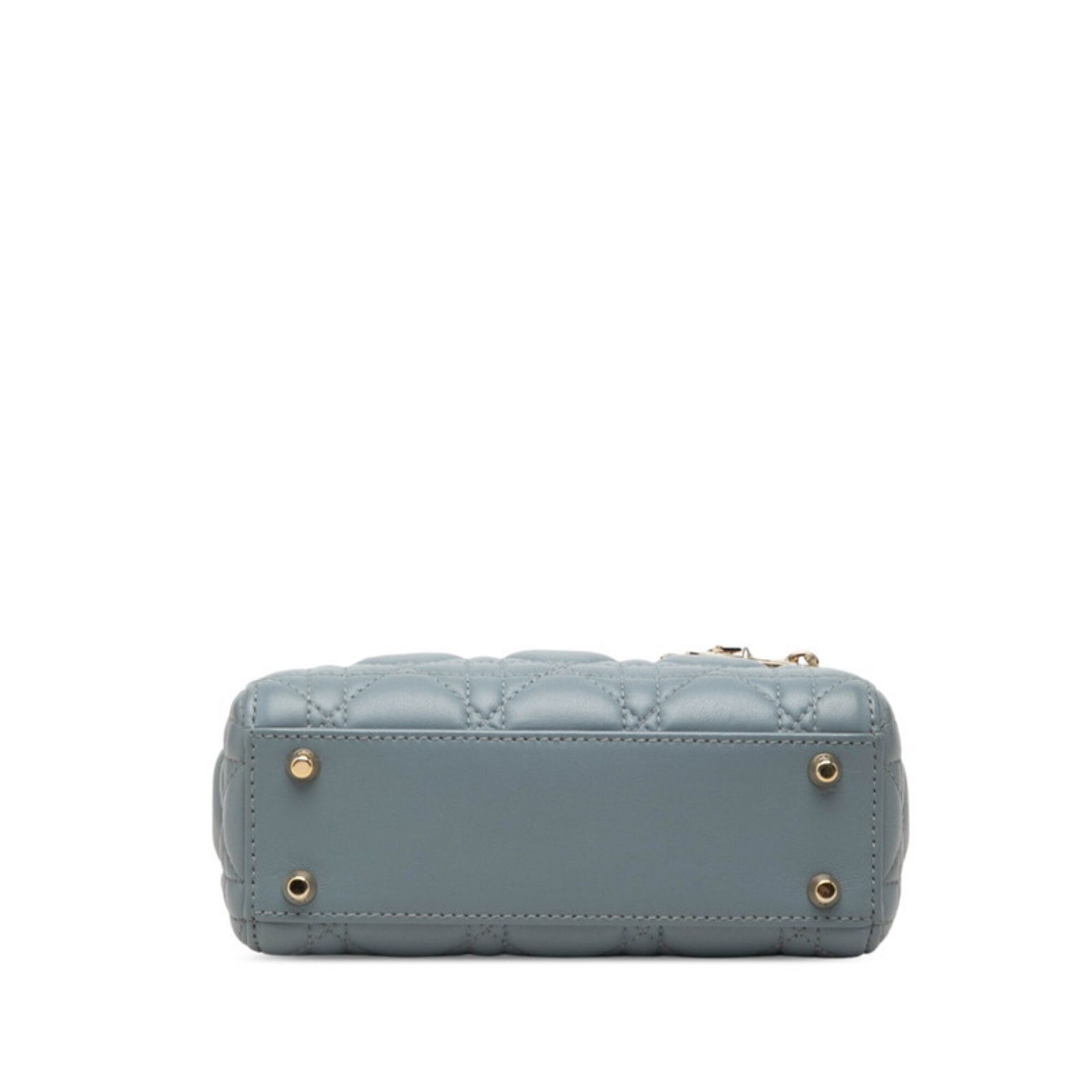 Lady Dior Leather Handbag Shoulder Bag (Pre-Owned) - Christian Dior - Modalova