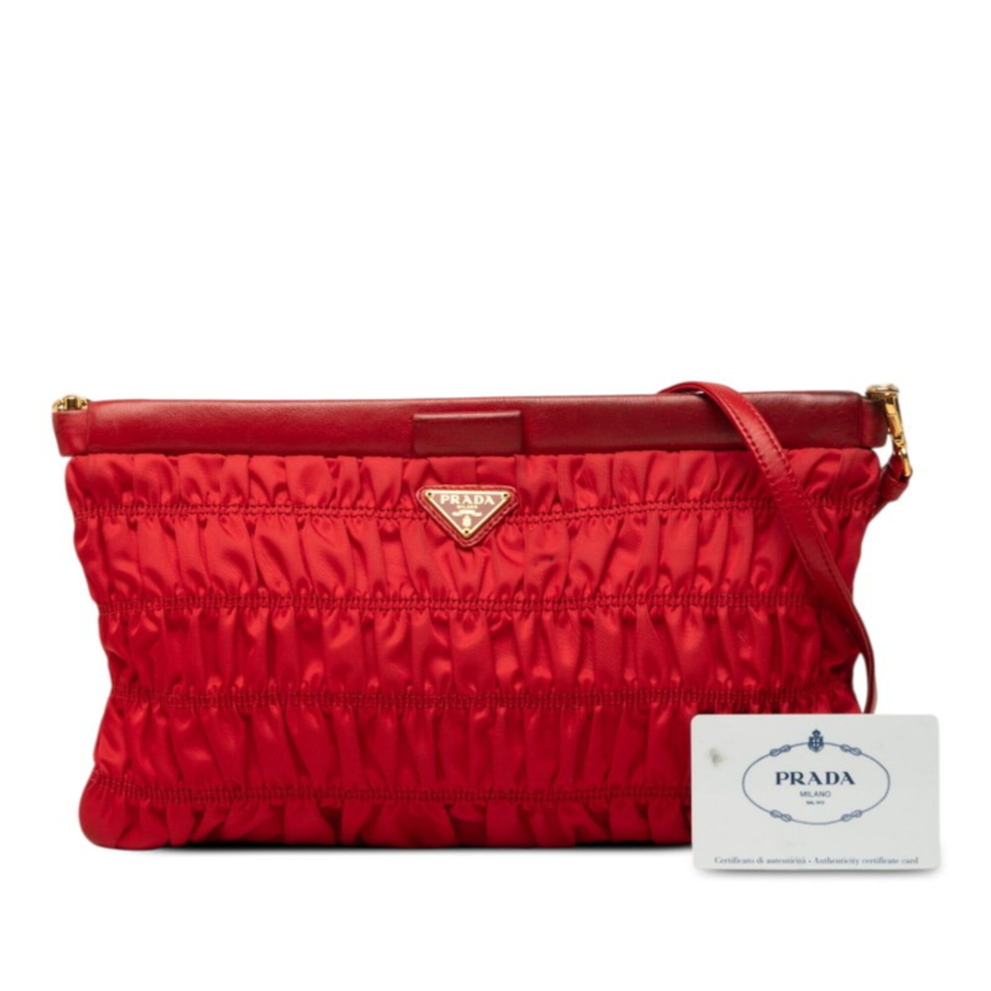 Nylon Leather Shoulder Bag (Pre-Owned) - Prada - Modalova