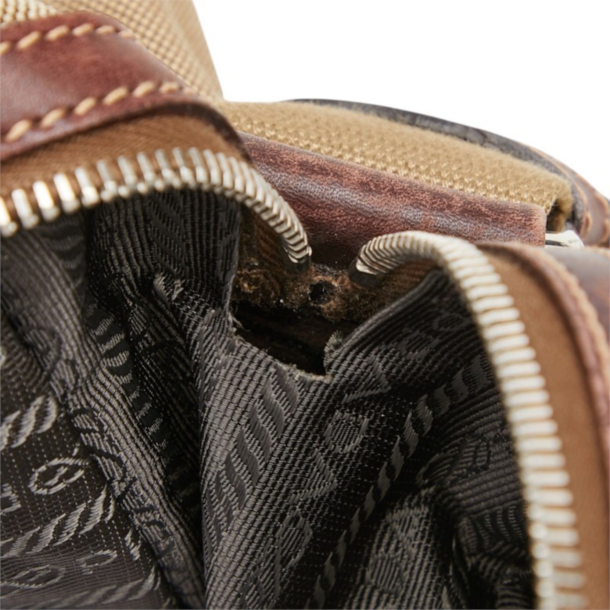 Canvas Leather Shoulder Bag (Pre-Owned) - Prada - Modalova