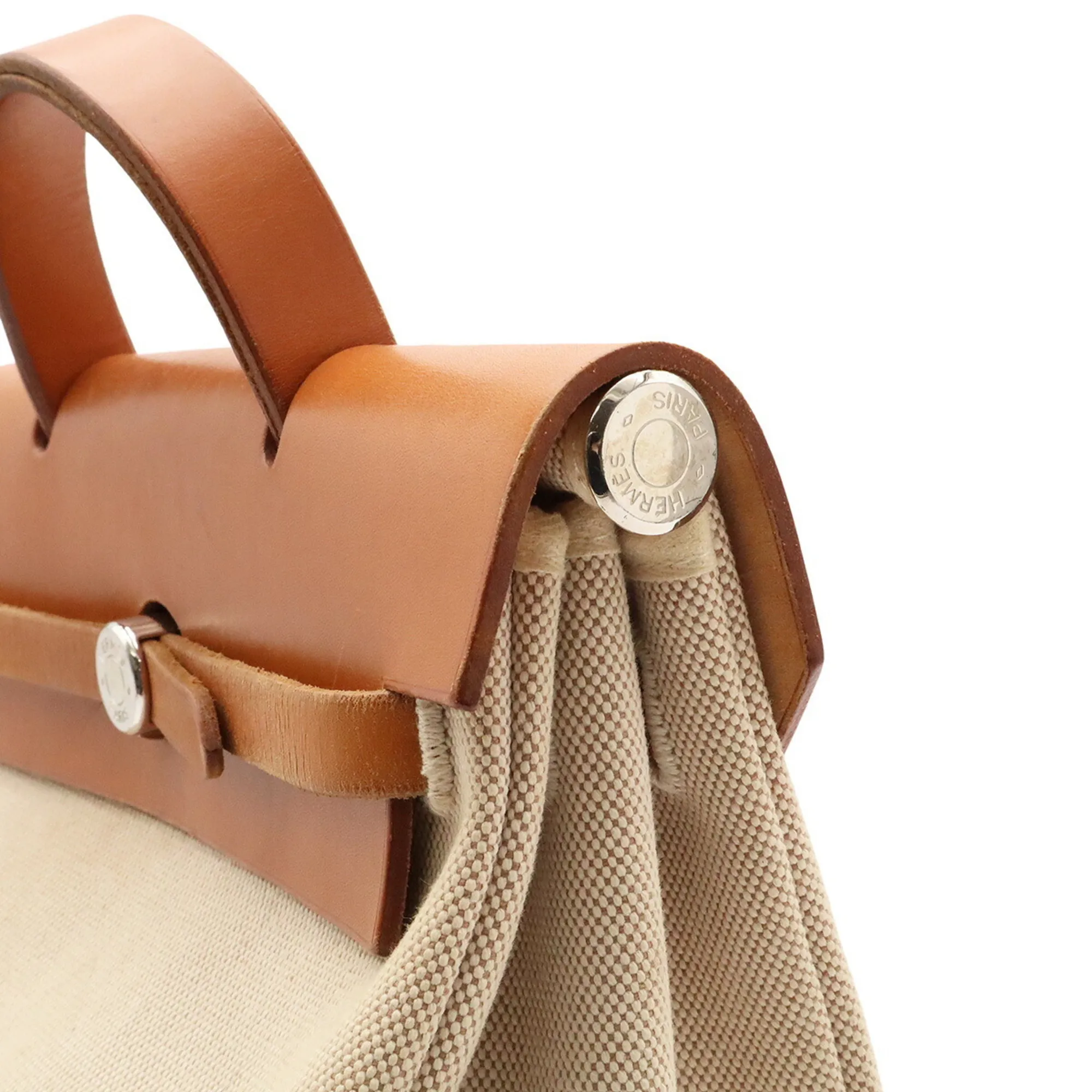 Her Bag Toile H Leather Backpack (Pre-Owned) - Hermes - Modalova