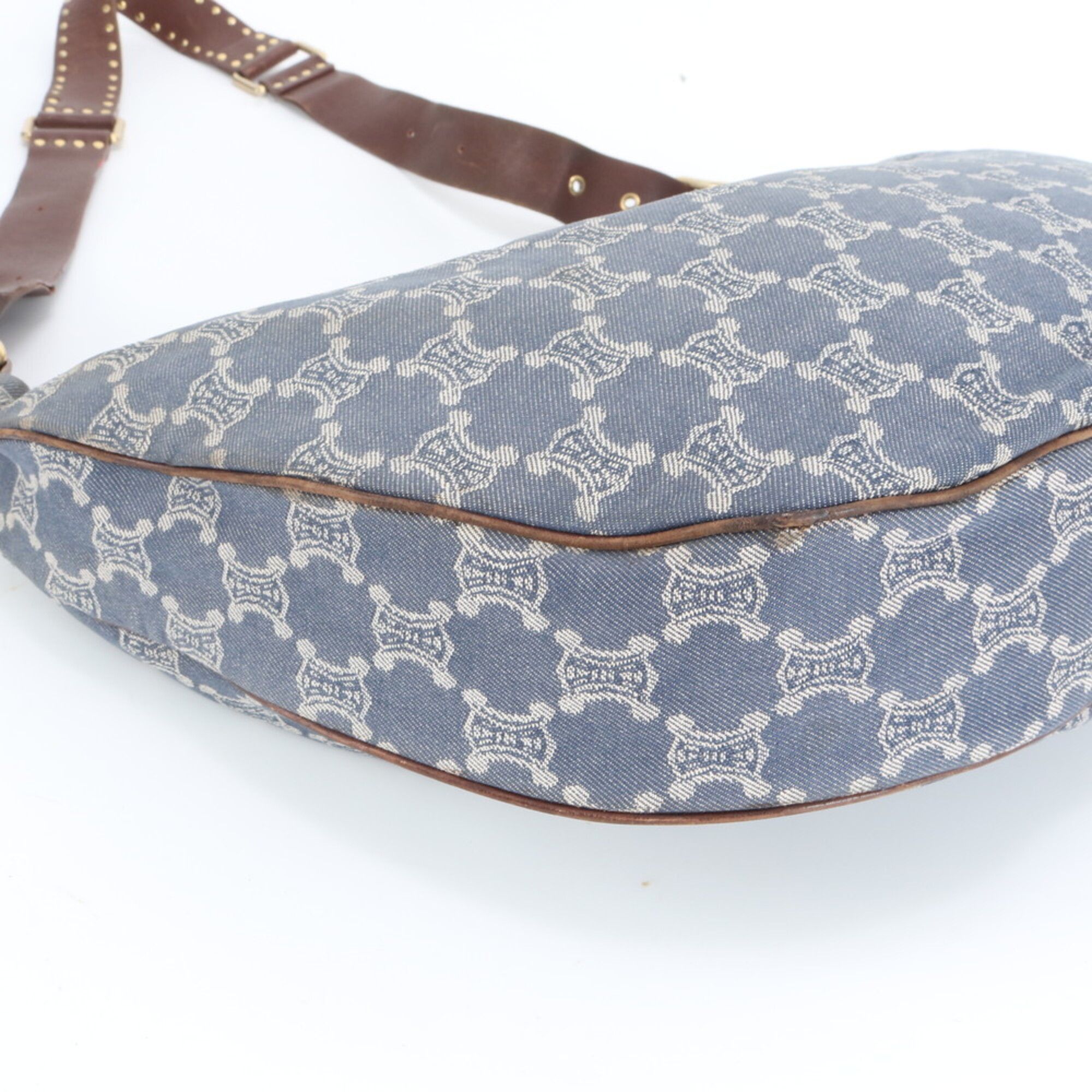 Leather Canvas Crossbody Bag Shoulder Bag (Pre-Owned) - Celine - Modalova