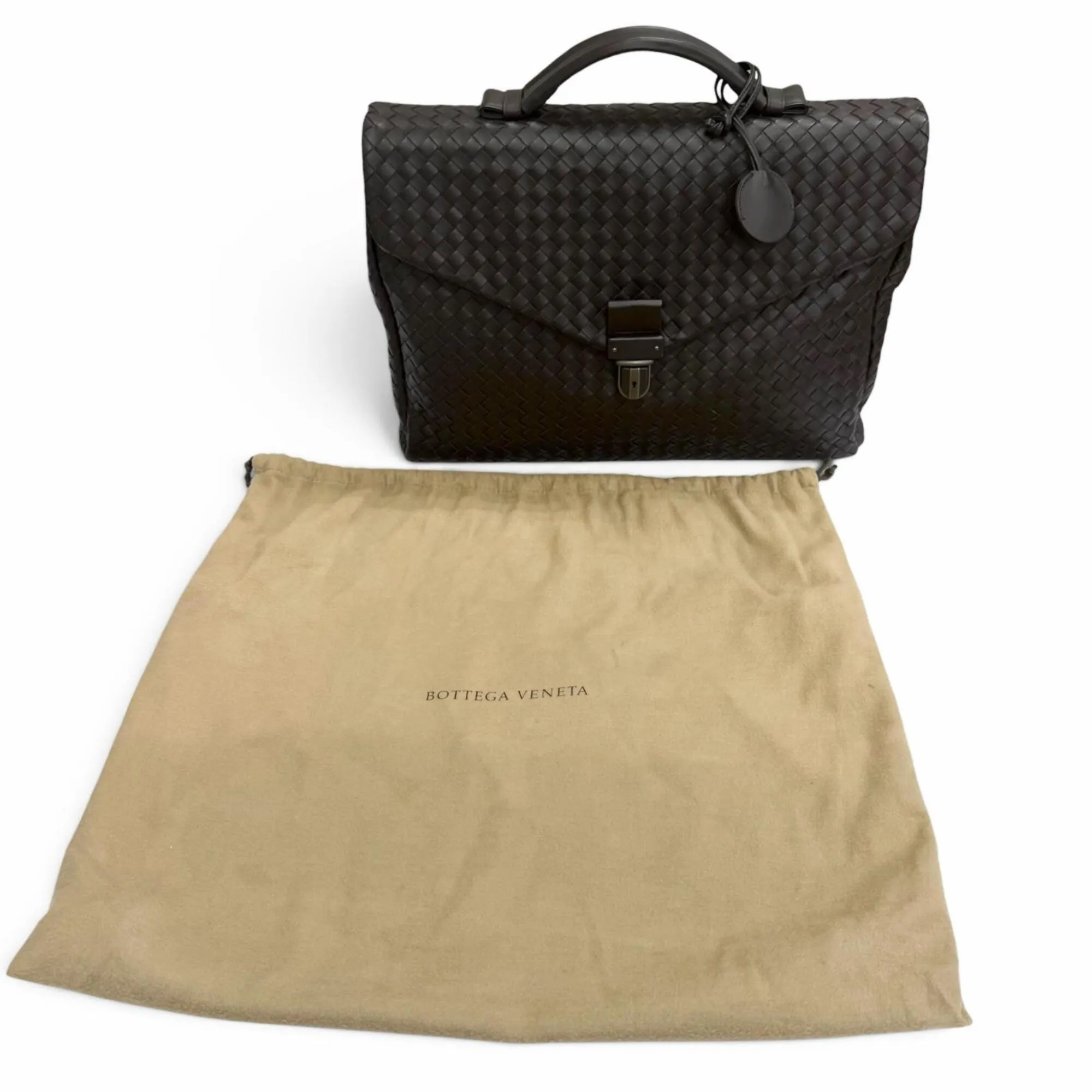 Leather Briefcase (Pre-Owned) - Bottega Veneta - Modalova