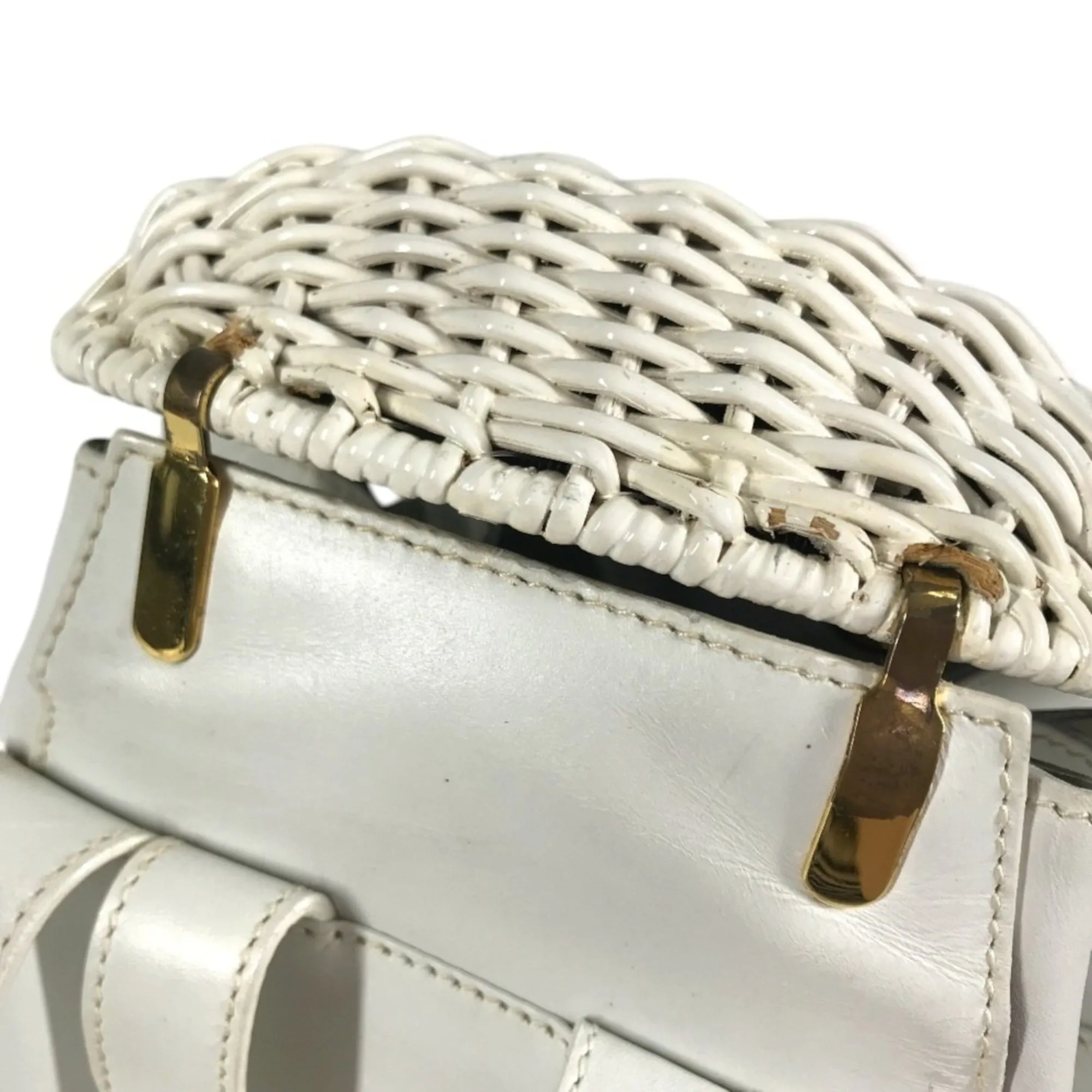 Gancini Straw Leather Backpack (Pre-Owned) - Salvatore Ferragamo - Modalova