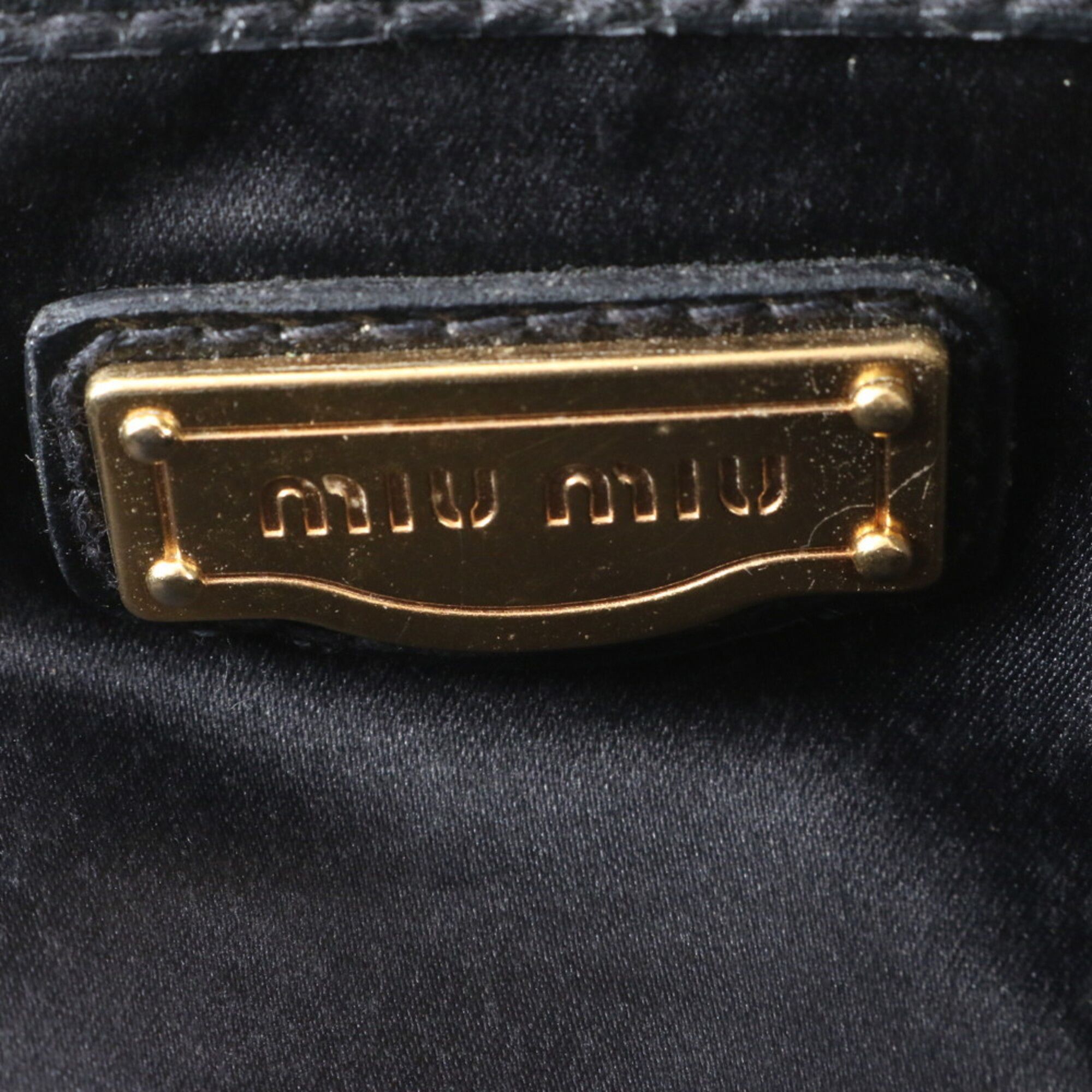 Leather Boston Bag Handbag Tote Bag (Pre-Owned) - Miu Miu - Modalova