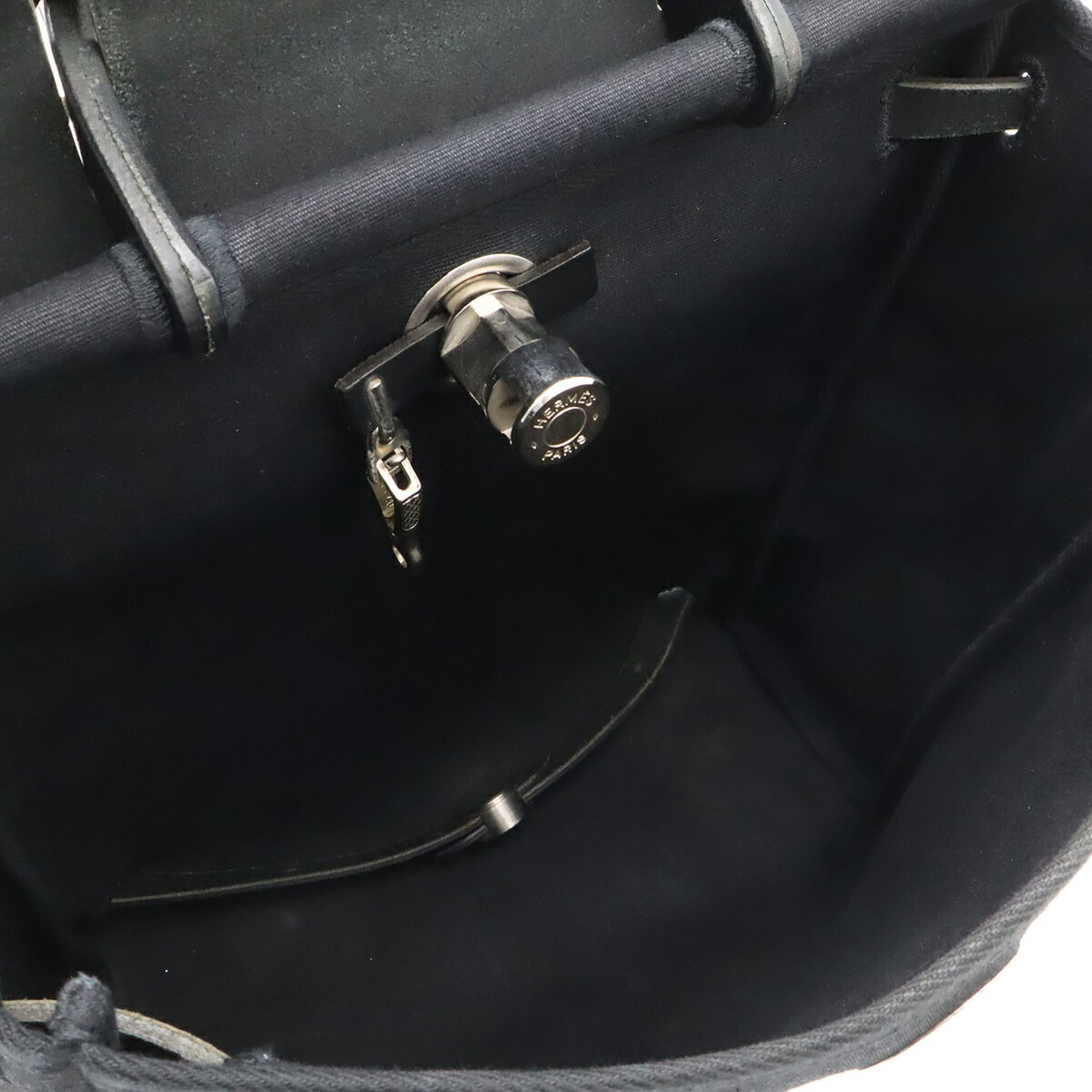 Her Bag Toile Officier Leather Backpack Handbag (Pre-Owned) - Hermes - Modalova