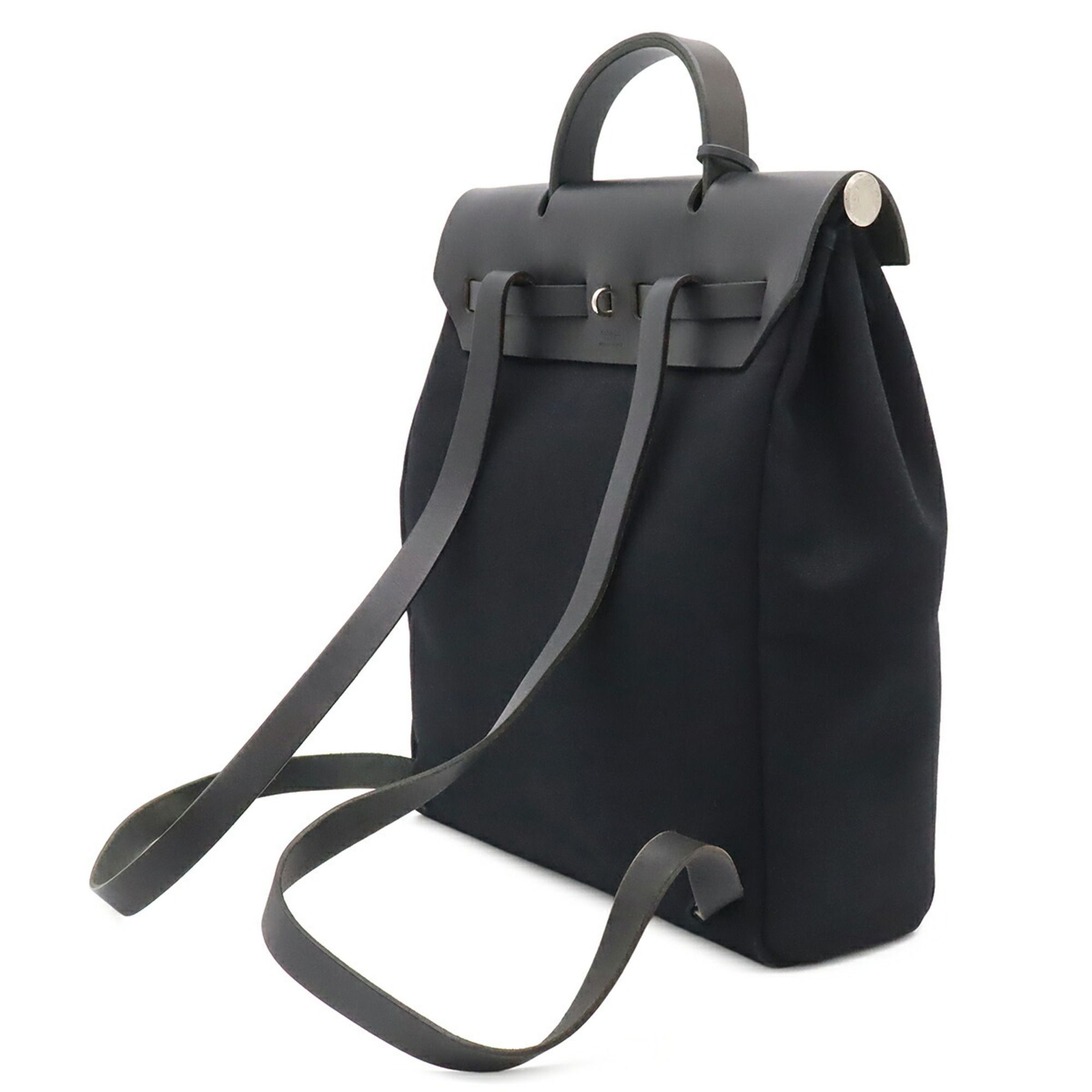 Her Bag Toile Officier Leather Backpack Handbag (Pre-Owned) - Hermes - Modalova