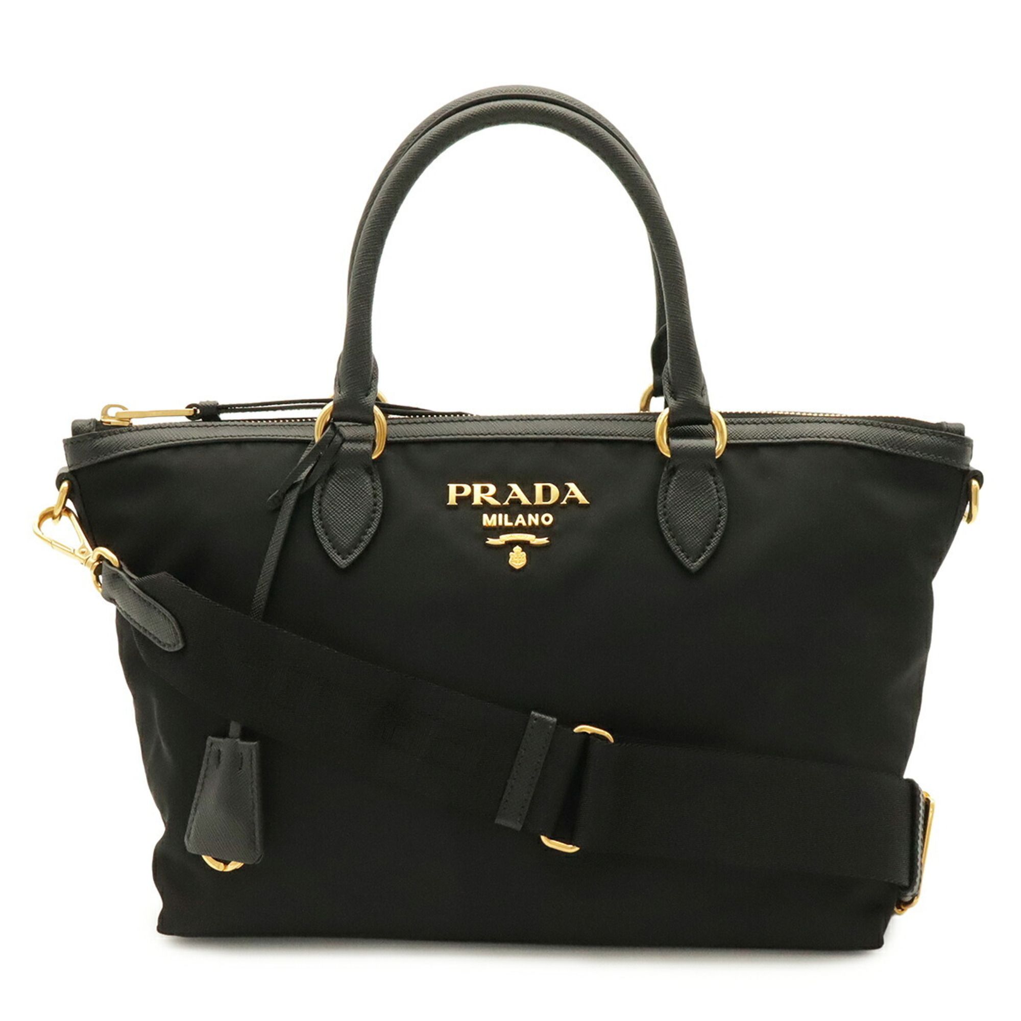 Nylon Leather Handbag Shoulder Bag Tote Bag (Pre-Owned) - Prada - Modalova