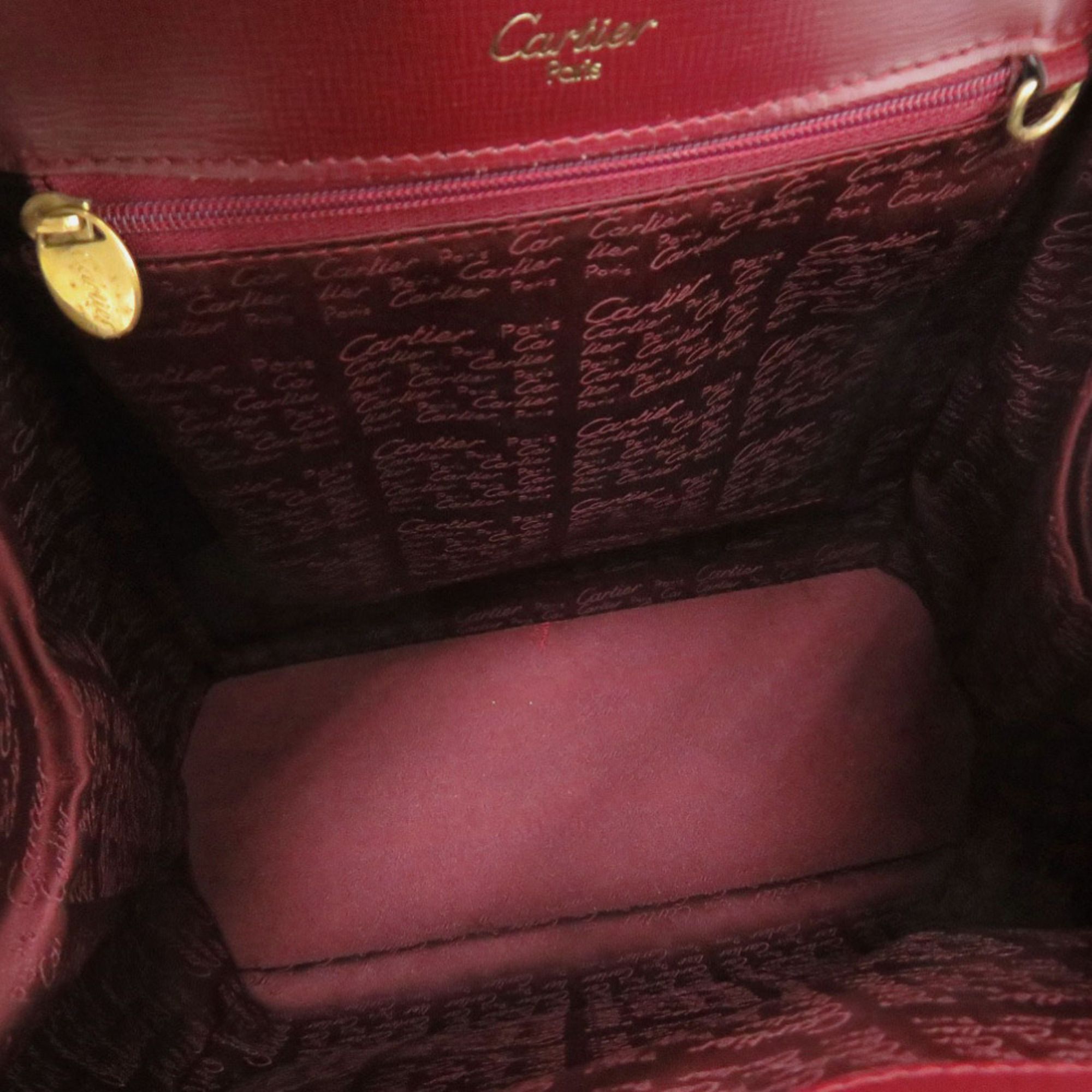 Leather Backpack (Pre-Owned) - Cartier - Modalova